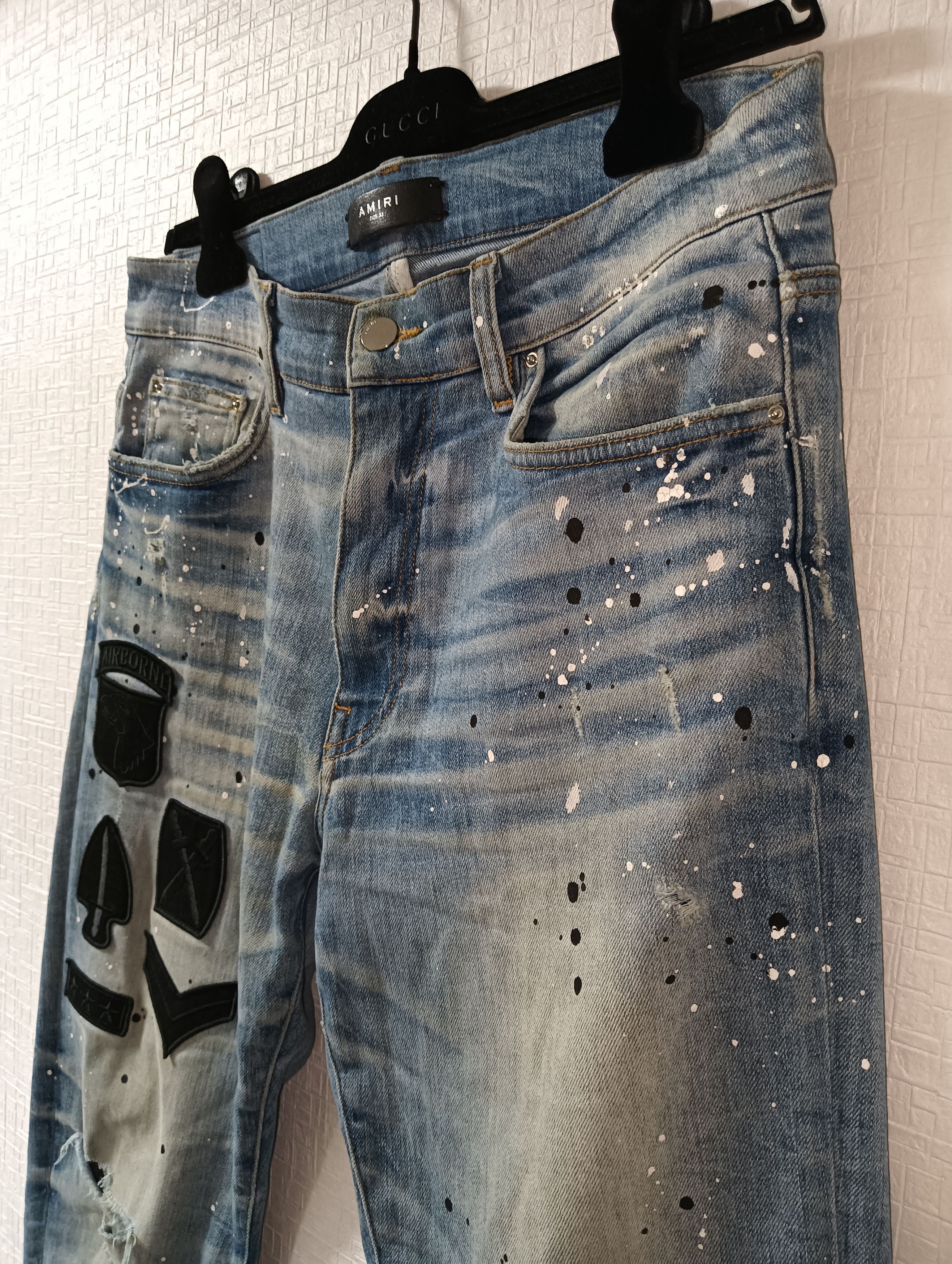 Amiri Military Patch Jeans Size US 33 - 3 Thumbnail