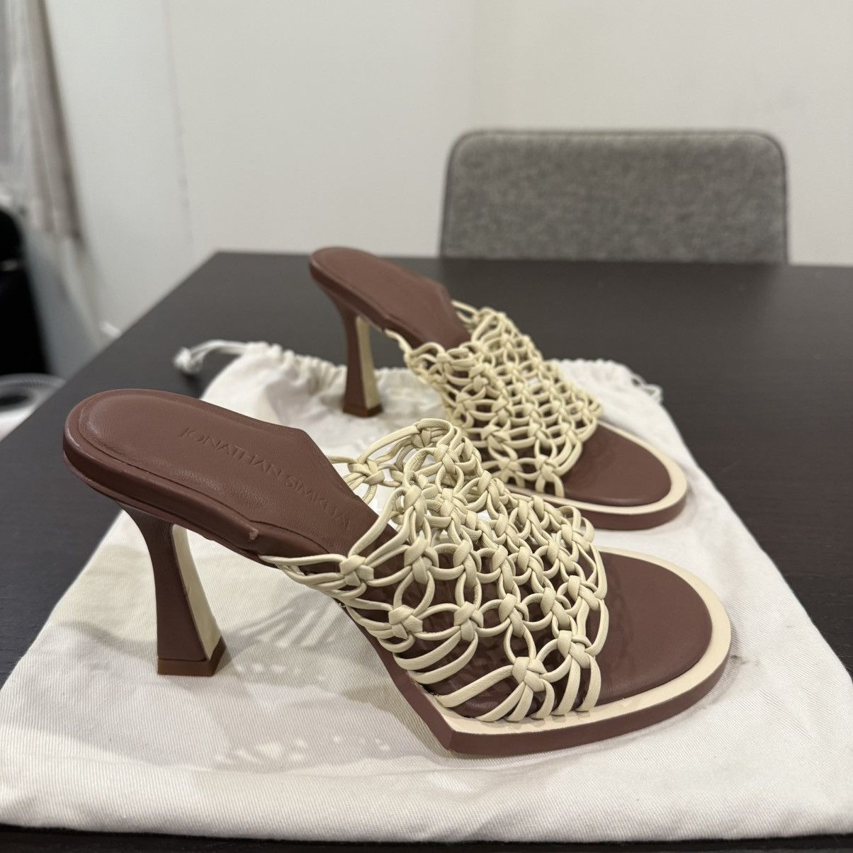 Jonathan Simkhai Jonathan Simkhai Theo Lattice Mule Heels Size US 5 / IT 35 - 1 Thumbnail