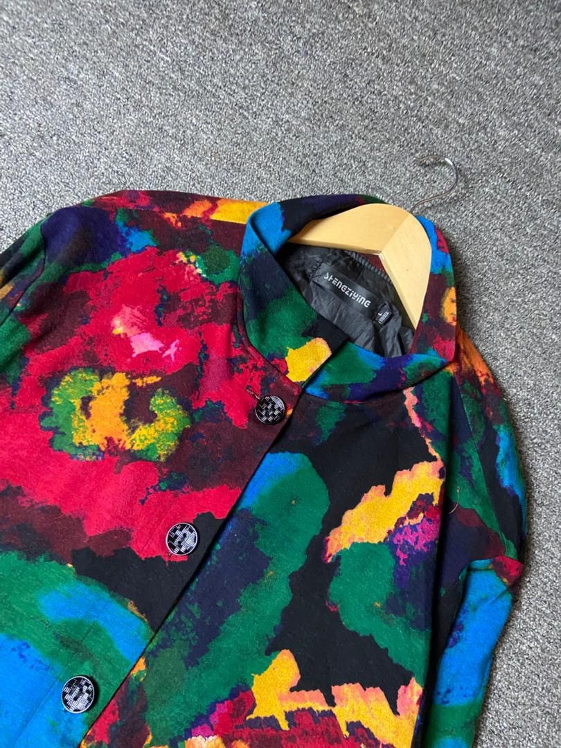 Japanese Brand Shengziying Vibrant Artsy Design Button Up Shirt (179) Size L / US 10 / IT 46 - 9 Thumbnail