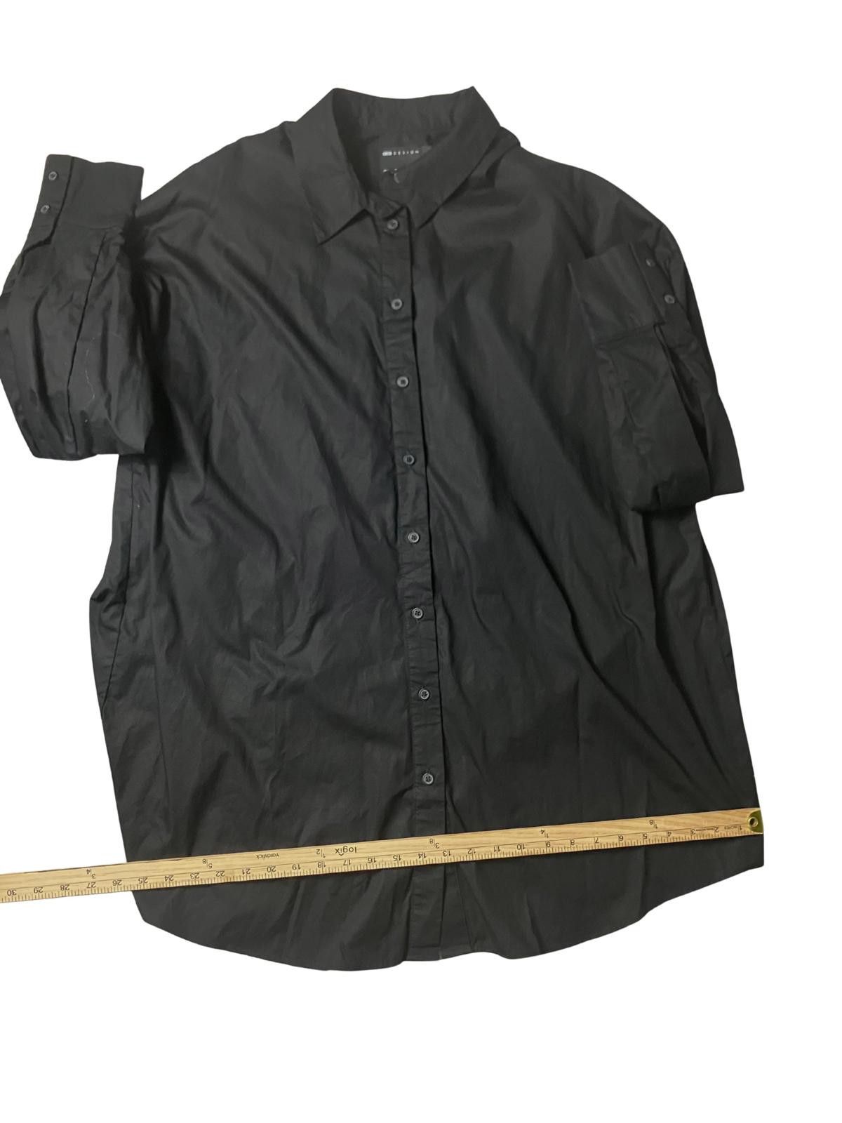 Asos ASOS Design Black Oversized Shirt Dress Cotton Button Front Size US M / EU 48-50 / 2 - 7 Thumbnail