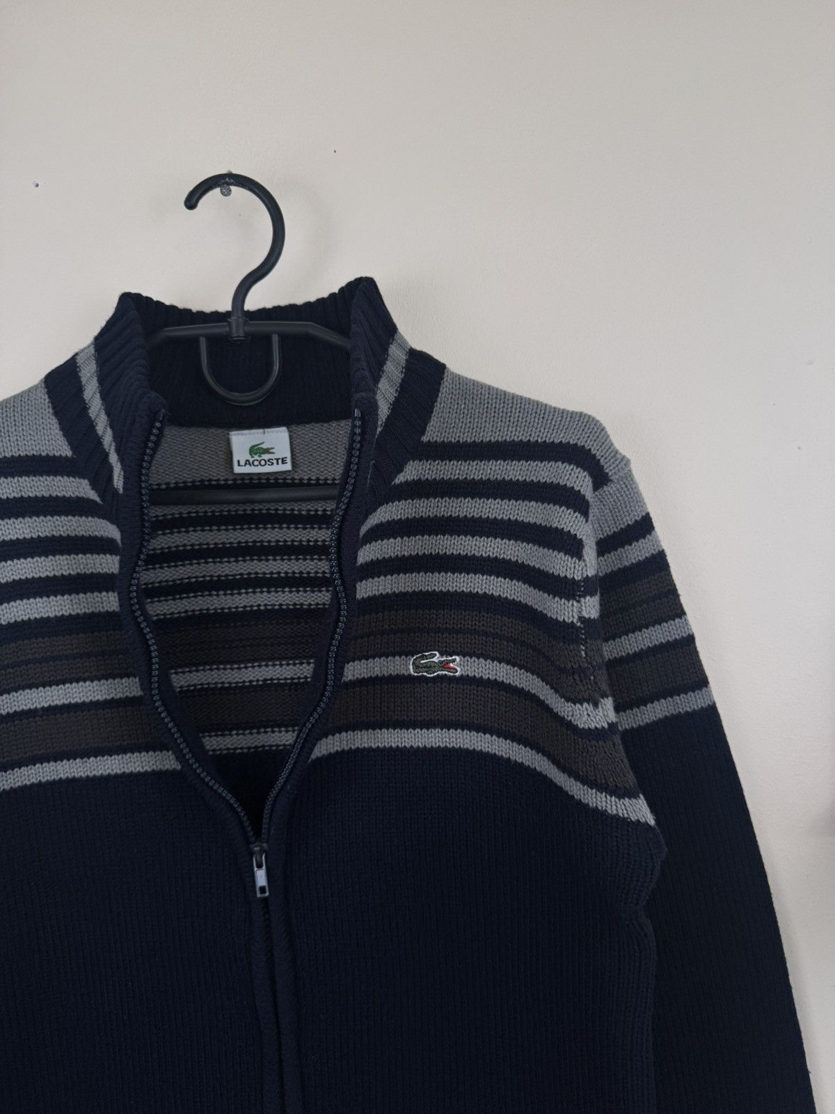 Lacoste Vintage Lacoste Knitwear Sweater S Striped Blu Gray Casual Size US S / EU 44-46 / 1 - 10 Thumbnail