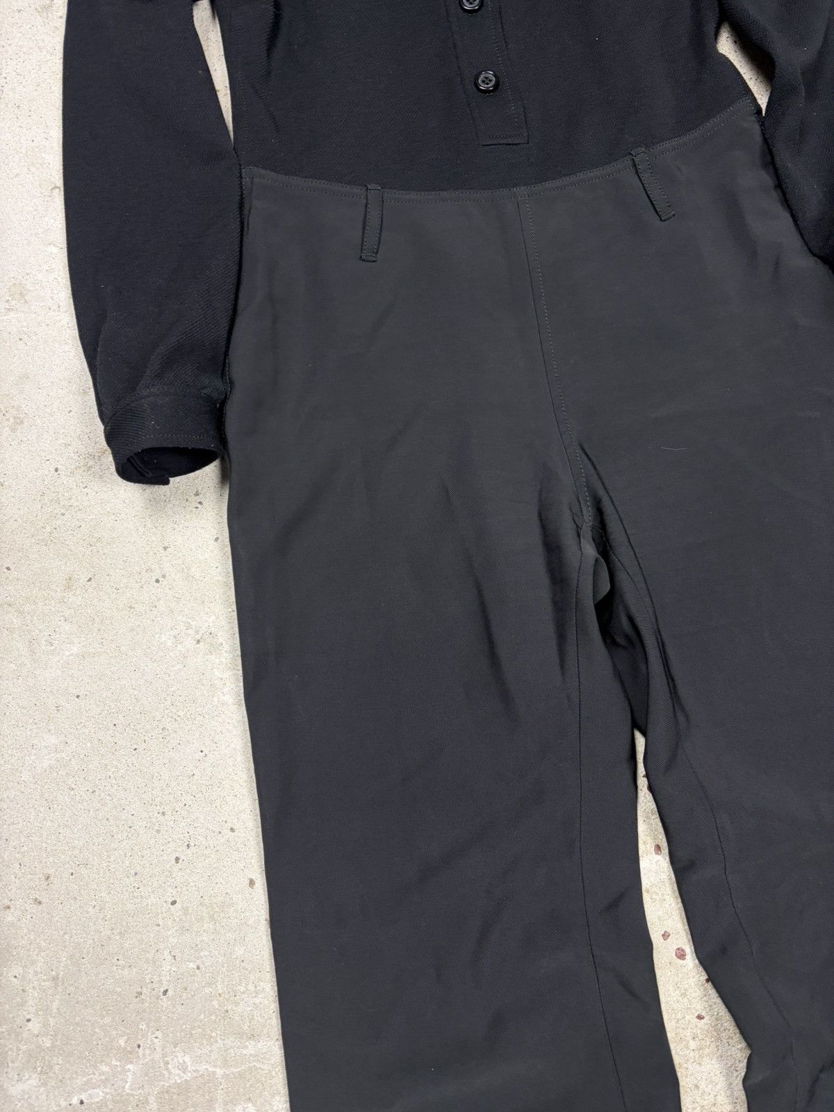 Prada Vintage Prada Nylon Black & Grey Jumpsuit Baggy Pants Size 32" / US 10 / IT 46 - 6 Thumbnail