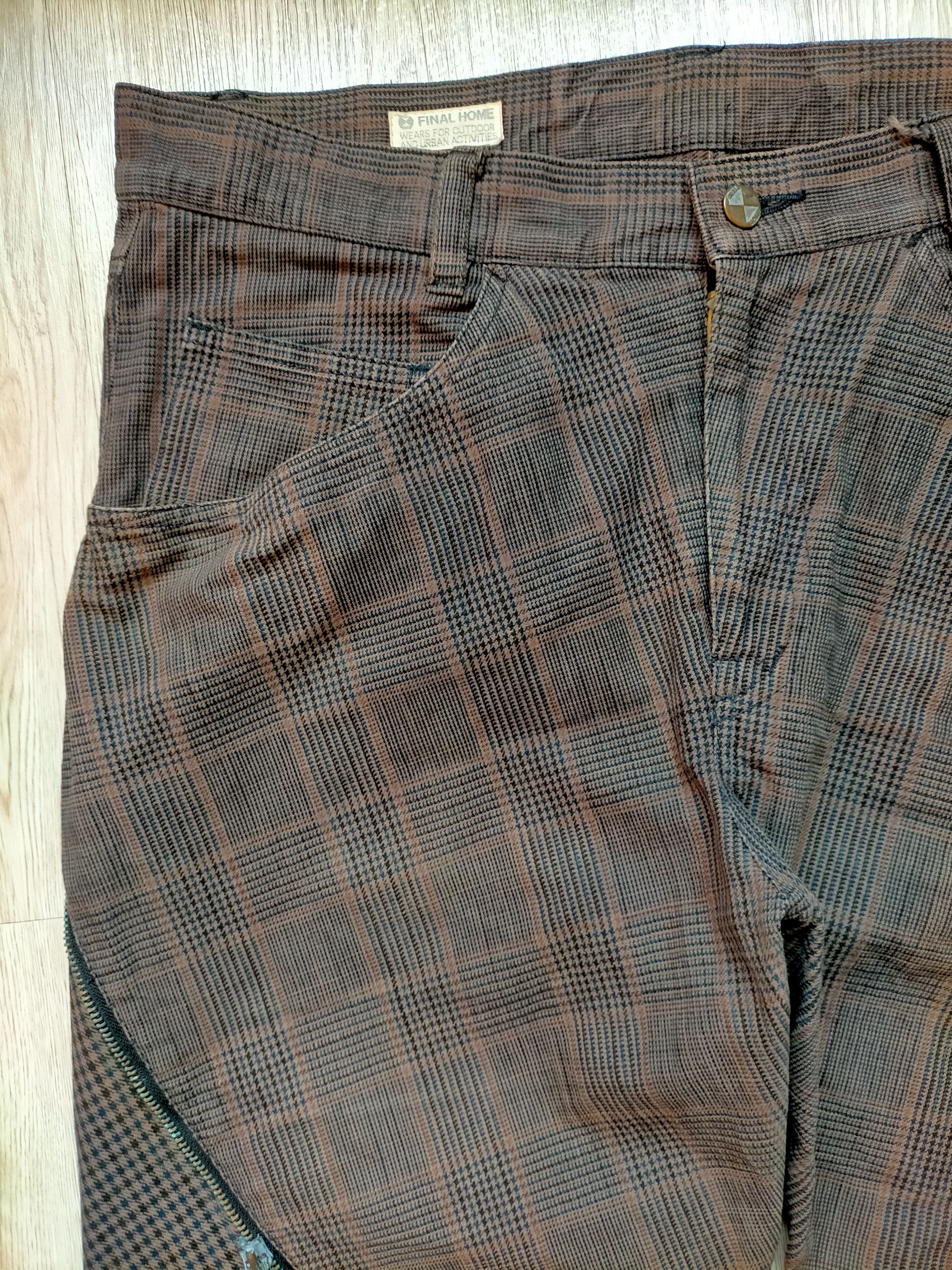 Final Home Final Home Japan Check Patchwork Zipped Trouser Pants Size US 36 / EU 52 - 4 Thumbnail