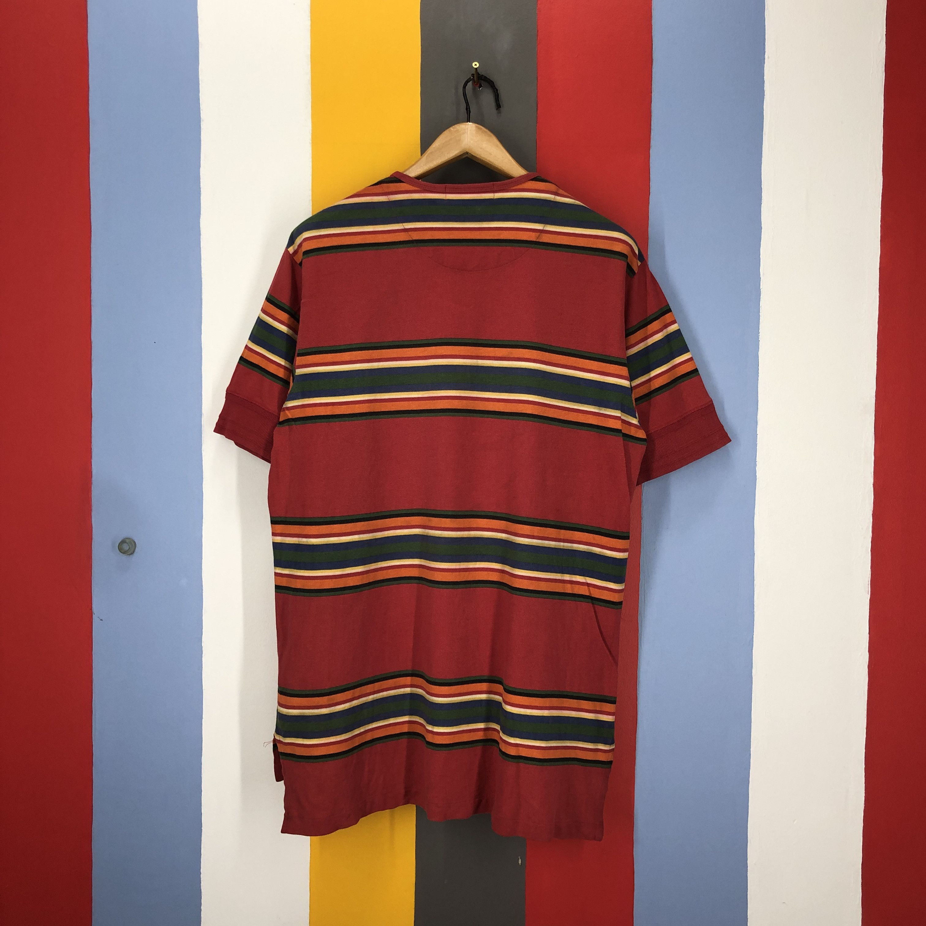 Polo Ralph Lauren 90s Vintage POLO RALPH LAUREN Stripe T Shirt #1518/AZ Size US L / EU 52-54 / 3 - 11 Thumbnail