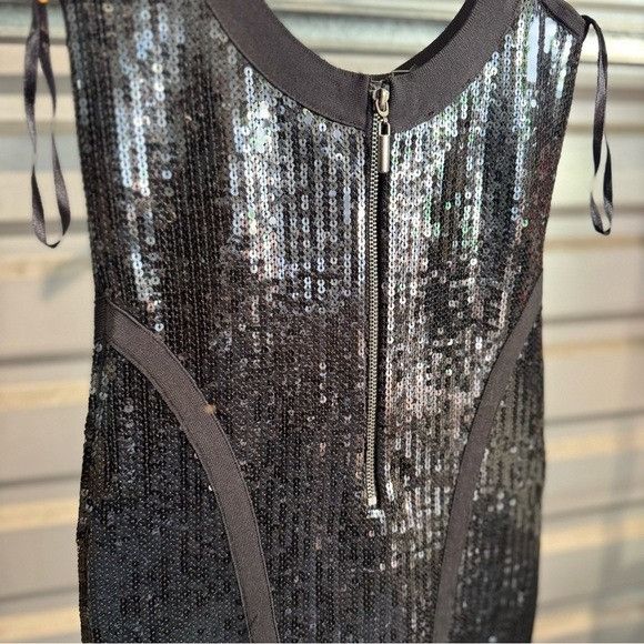 Bebe NWT BEBE BLACK SEQUIN MINI DRESS SZ EXTRA SMALL XS Size XS / US 0-2 / IT 36-38 - 7 Thumbnail