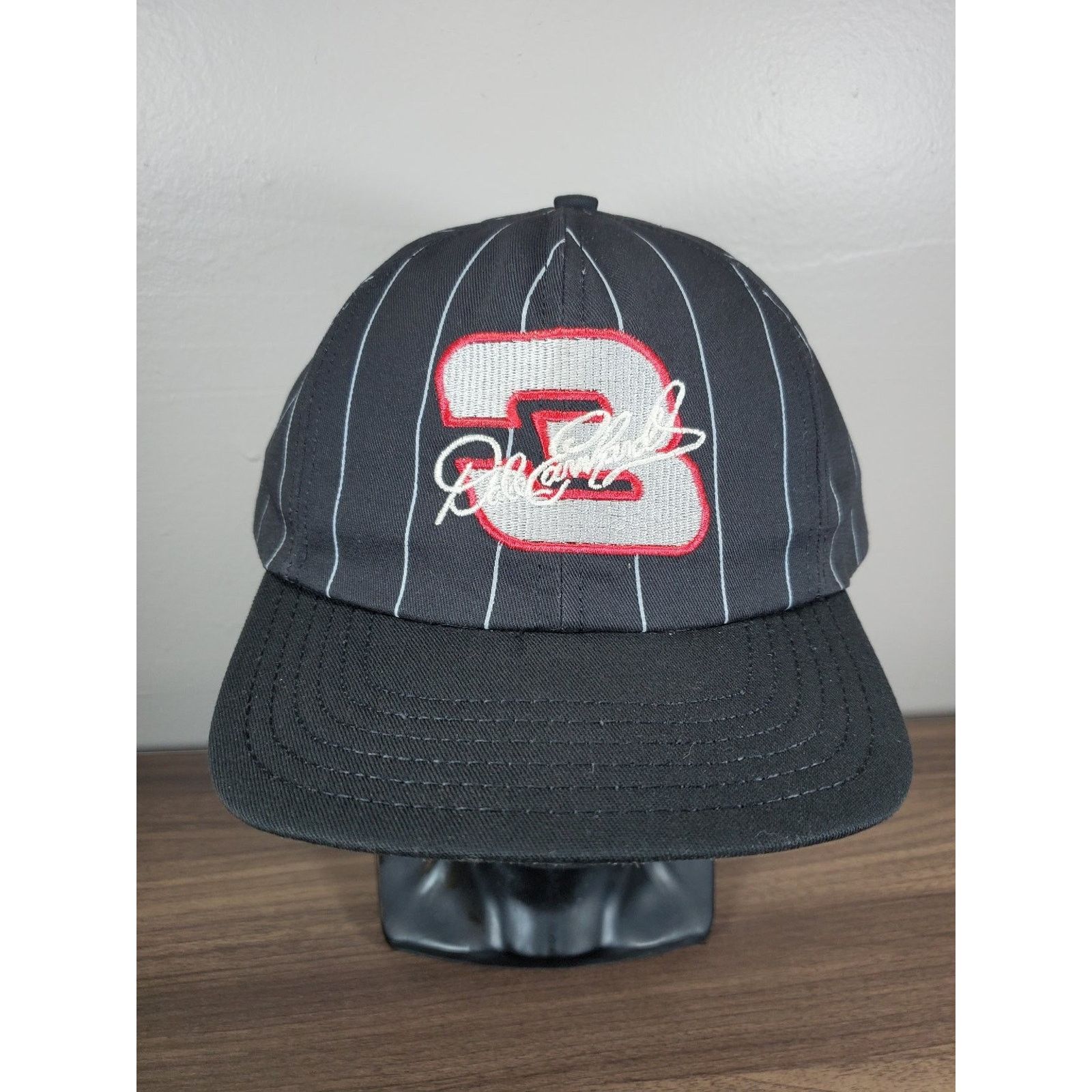 NASCAR × Vintage Dale Earnhardt #3 Pinstripe Hat Snapback Cap Sports Image Size ONE SIZE - 2 Thumbnail