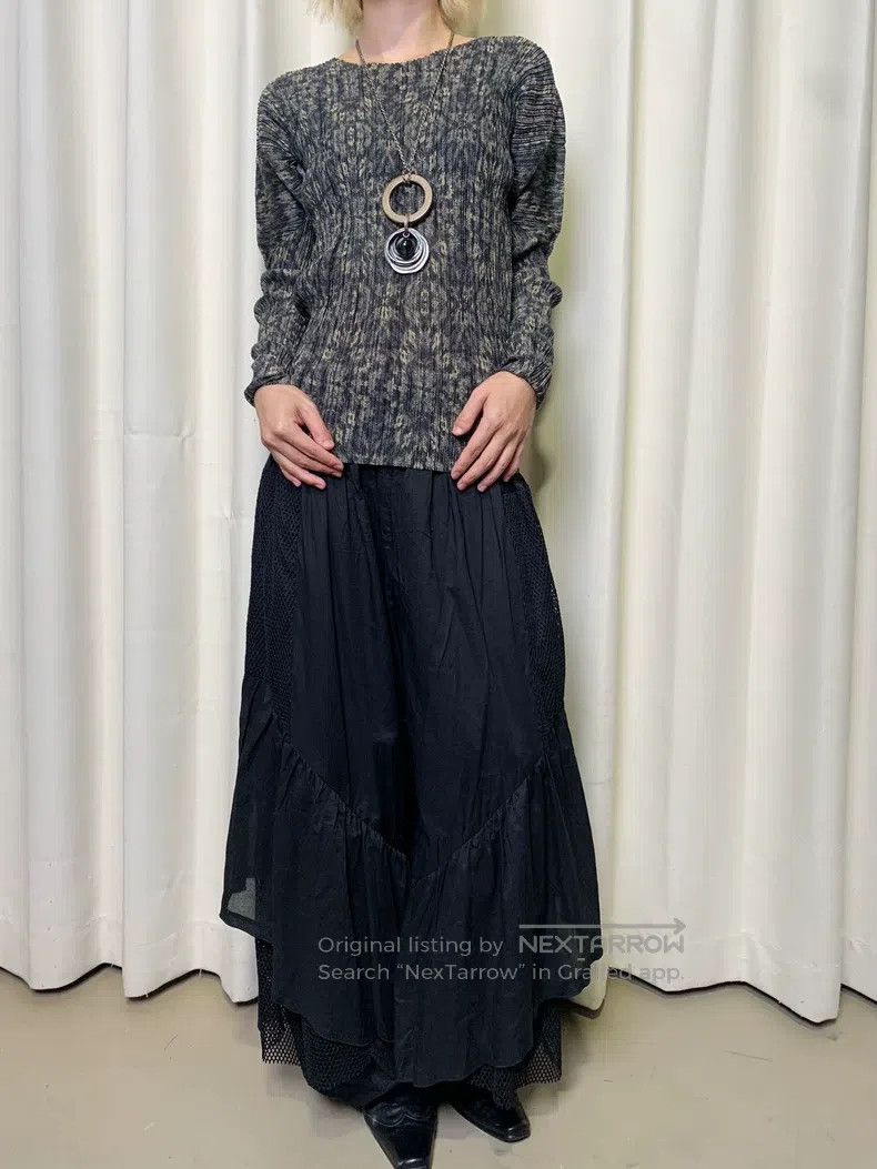 Issey Miyake Issey Miyake Kaleidoscope Dark-Pattern Bowling Ruched Top Size L / US 10 / IT 46 - 2 Thumbnail