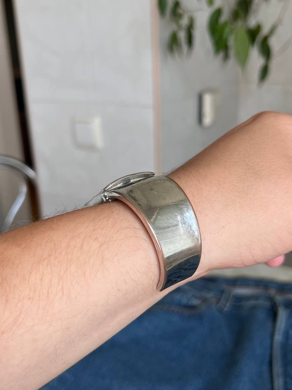 Japanese Brand × Vintage Vintage Japanese style futuristic Chrome Metallic Watch Size ONE SIZE - 10 Thumbnail