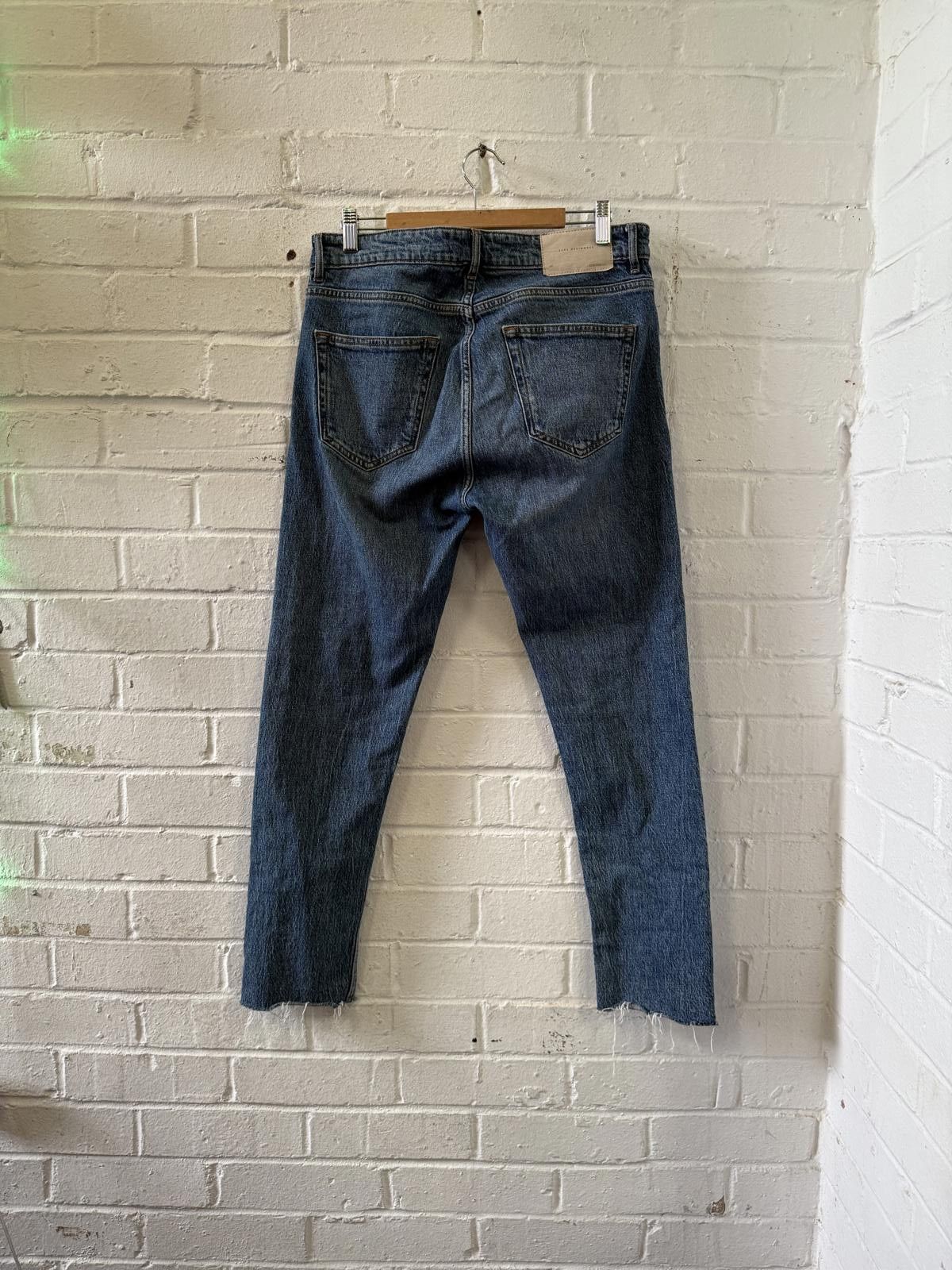 Zara Zara Women's Blue Denim Jeans EUR 38 / USA 30 Size 32" / US 10 / IT 46 - 2 Thumbnail