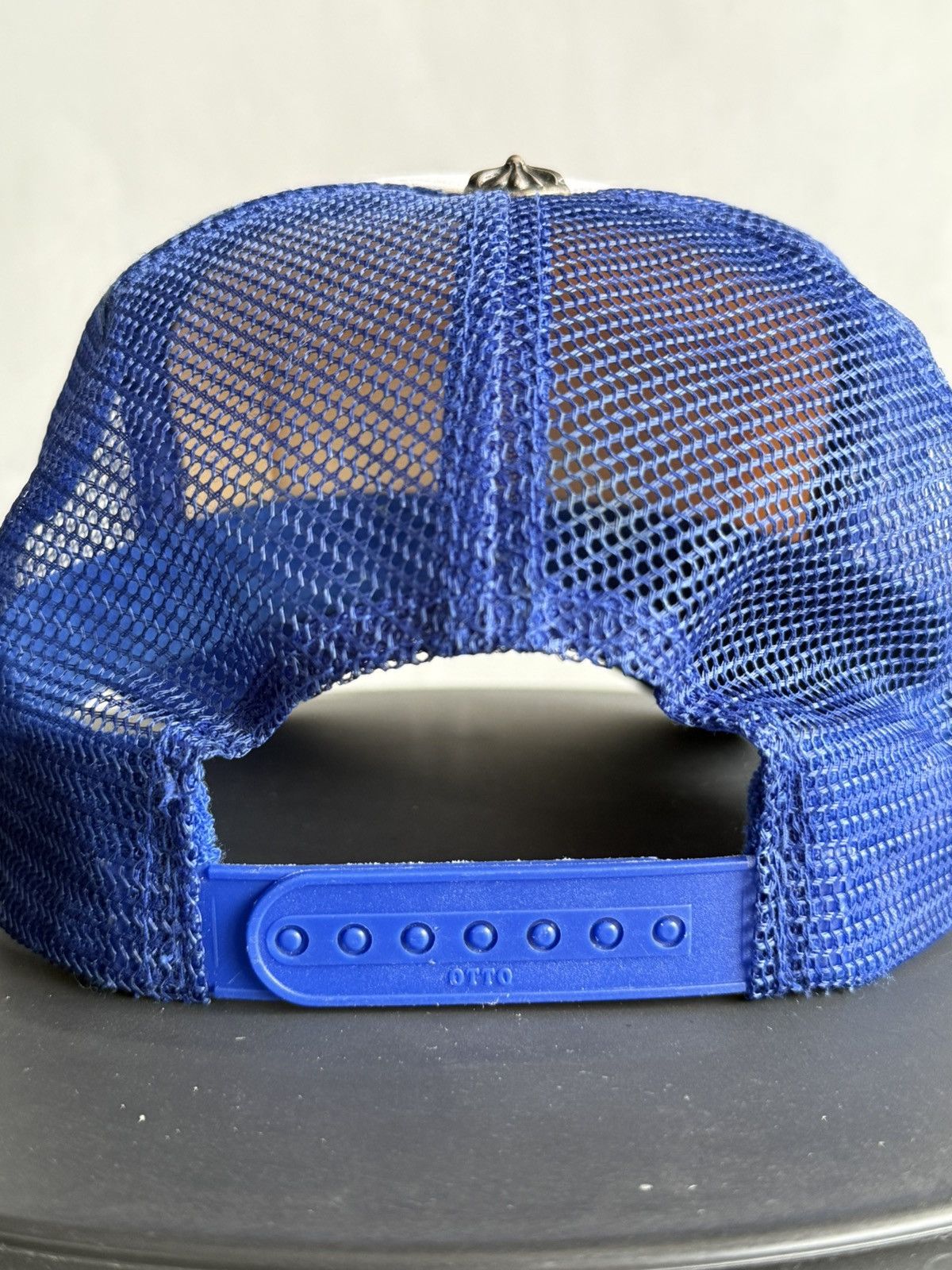 Chrome Hearts Chrome Hearts - Vintage Red on Blue FUCK Trucker Hat Size ONE SIZE - 5 Thumbnail