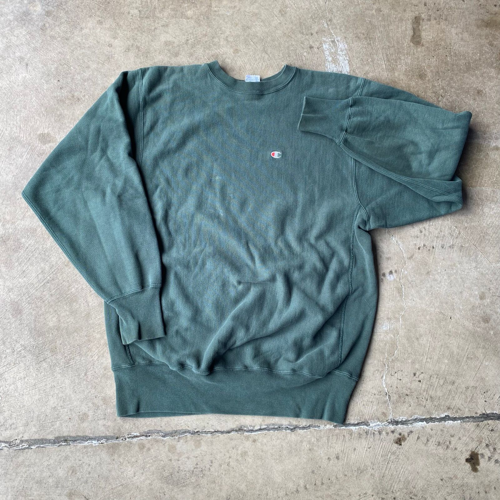 Vintage VINTAGE 80S CHAMPION REVERSE WEAVE GREEN SWEATSHIRT XXL Size US M / EU 48-50 / 2 - 2 Thumbnail