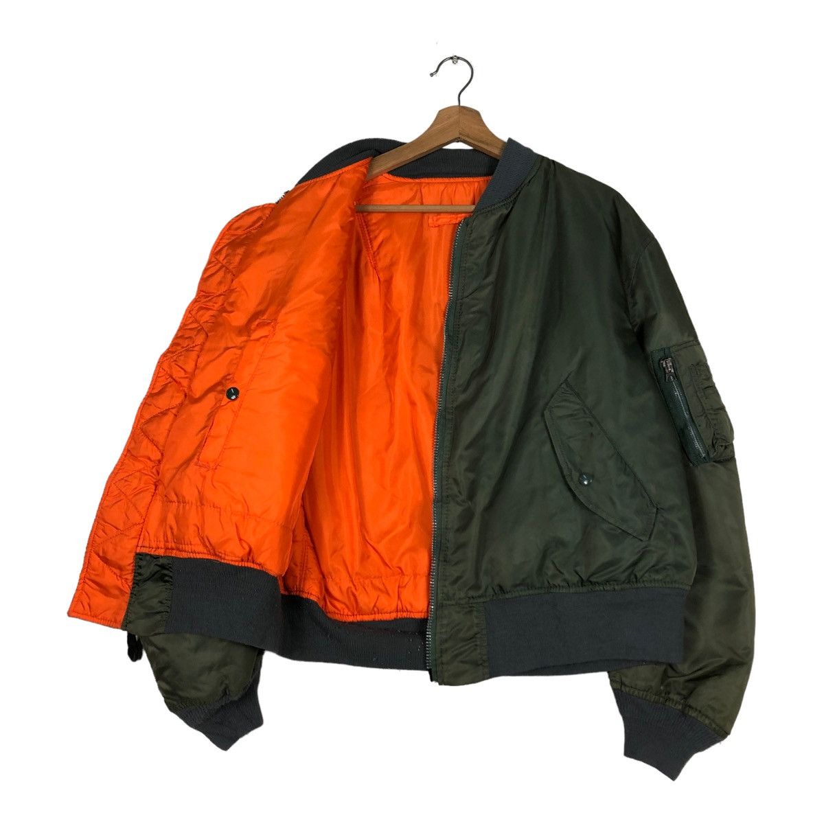 Alpha Industries 🔥VTG REVERSIBLE BOMBER JACKET MA-1 ALPHA INDUSTRIES USA Size US XL / EU 56 / 4 - 13 Thumbnail