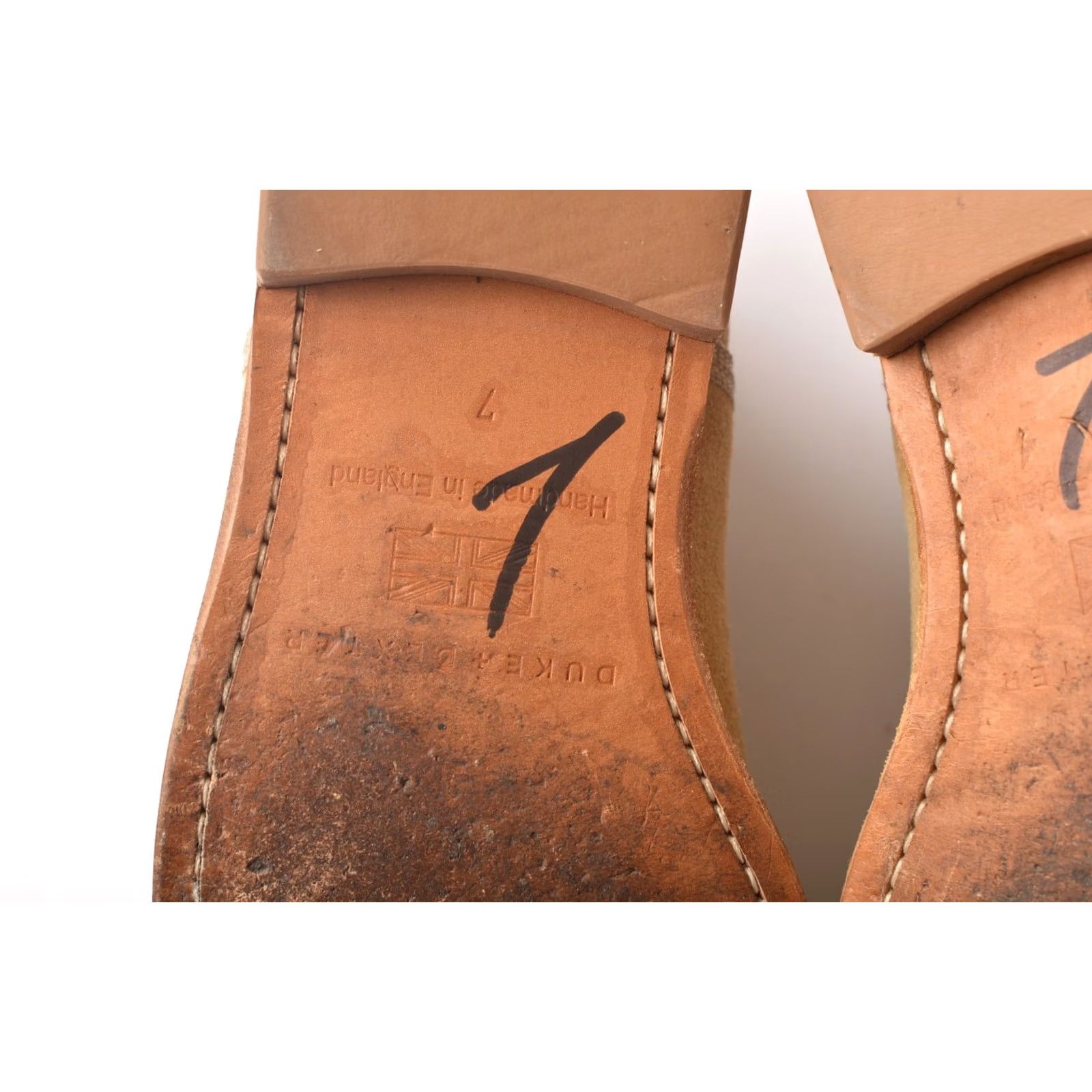 Vintage Duke + Dexter Desert Chelsea Boots Handmade in England Size UK 7 / US 7.5-8 / EU 41 Beige Suede Chelsea Boots Mens Size US 7 / EU 40 - 8 Thumbnail