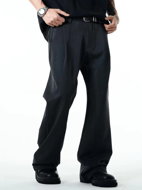 Japanese Brand × Jean Black casual straight loose high waist versatile trousers Size US 32 / EU 48 - 2 Thumbnail