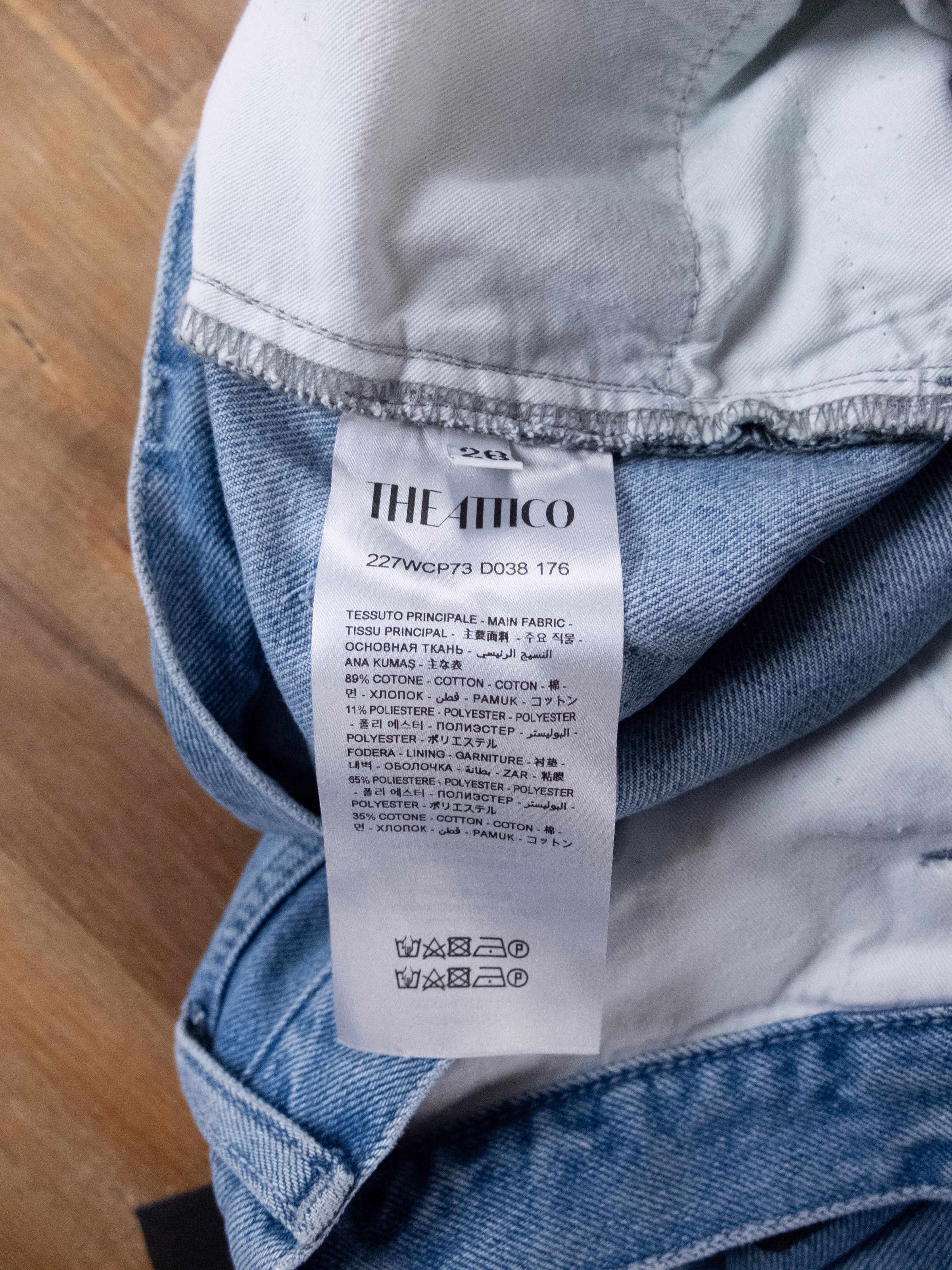 The Attico THE ATTICO light blue boyfriend jeans 26 authentic NWT Size 26" / US 2 / IT 38 - 9 Thumbnail