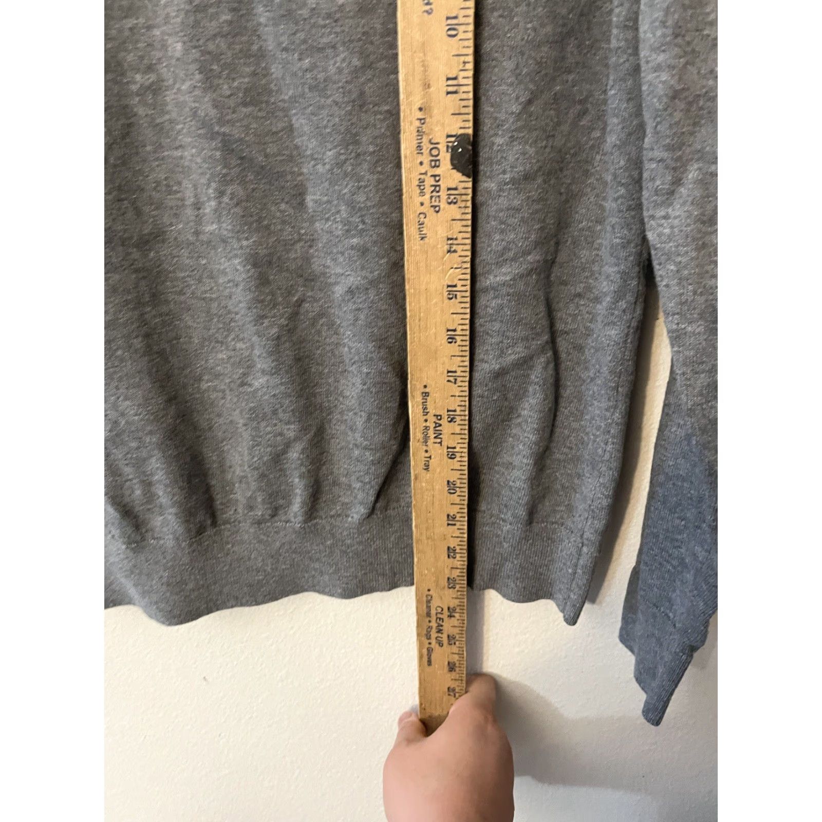 Vintage VINTAGE Clique Womens Sweater XL Crew Neck Pullover Long Sleeve Casual Knit Gray Navy Cotton Size XL / US 12-14 / IT 48-50 - 4 Thumbnail