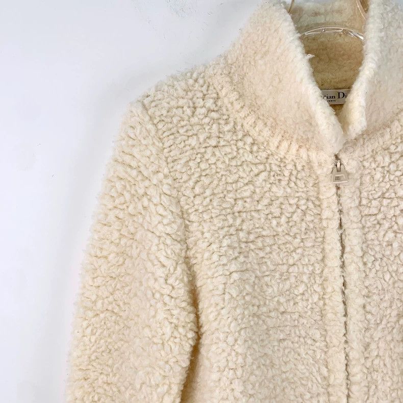 Dior Dior Beige bee embroidered wool zipper long-sleeved jacket Size XS / US 0-2 / IT 36-38 - 3 Thumbnail