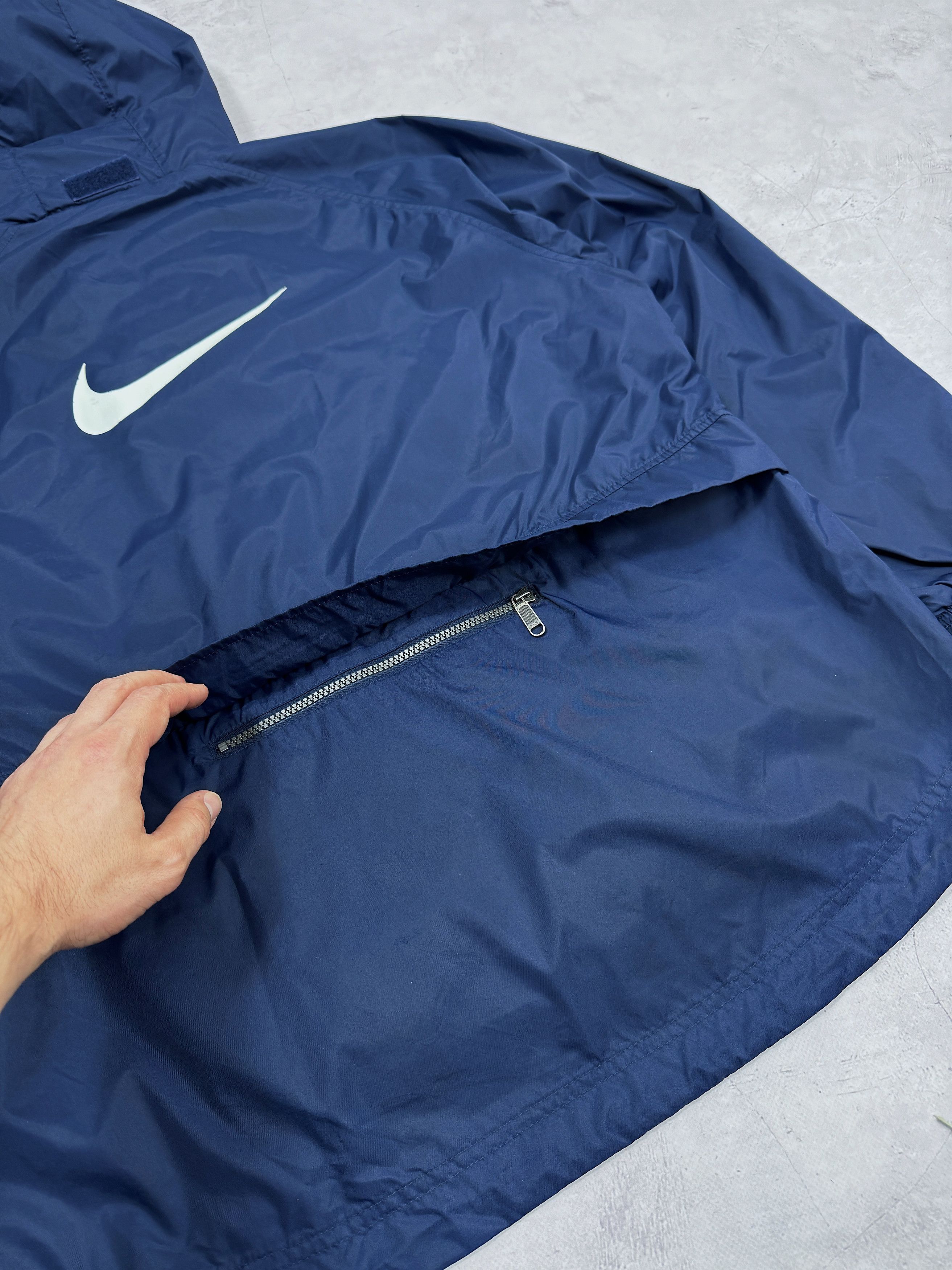 Nike × Vintage Y2K Nike Windbreaker Jacket Nylon Big Back Swoosh Logo Size US M / EU 48-50 / 2 - 18 Thumbnail