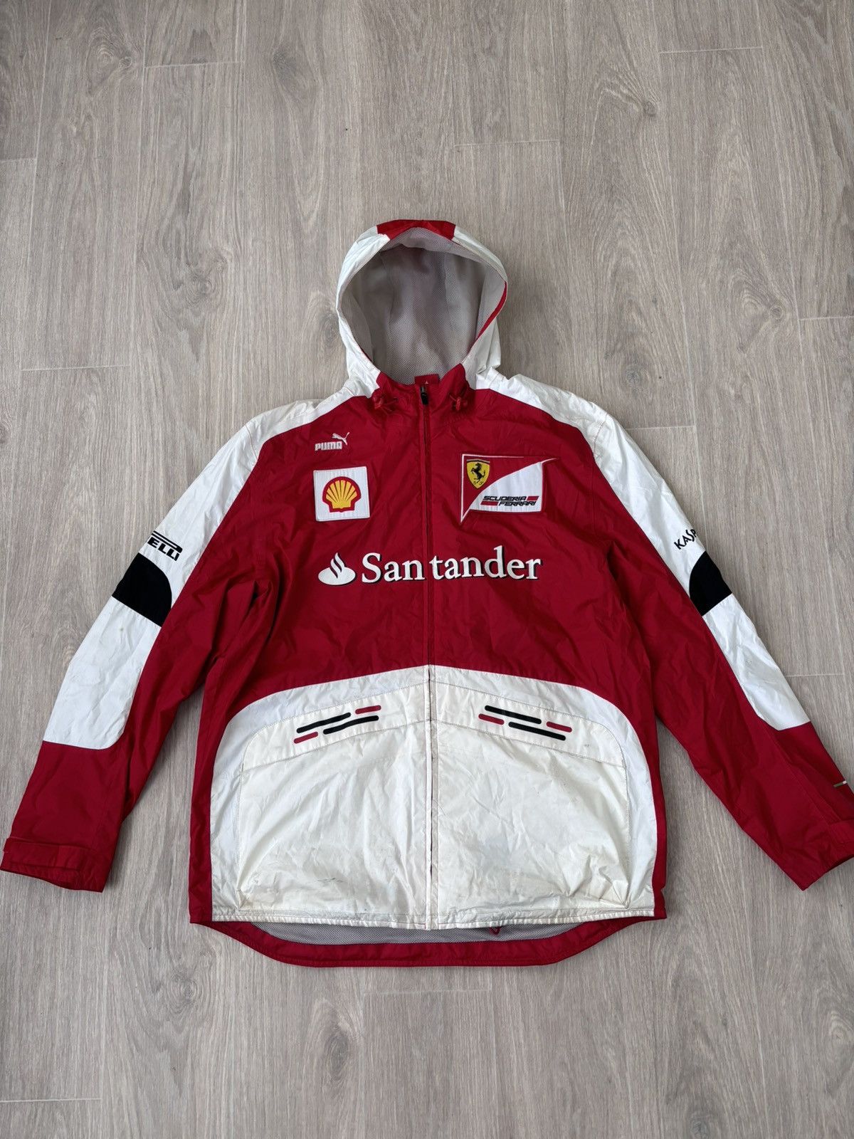 image of Vintage Puma Ferrari Racing Jacket Y2K in White, Men's (Size XL)