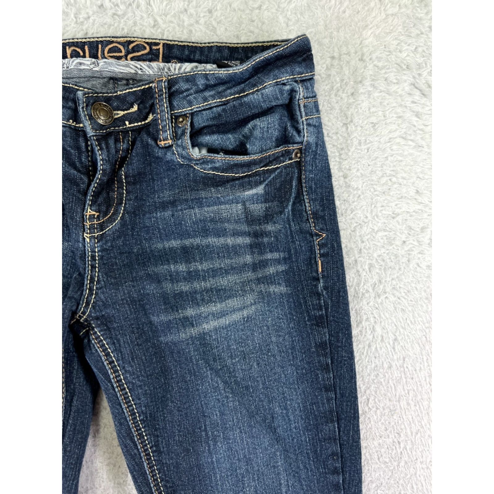 Vintage Rue Jeans Womens 5 Blue Denim Bootcut Embroidered Western Dark Wash- Streetwear Style Shirt? Size 27" / US 4 / IT 40 - 7 Thumbnail