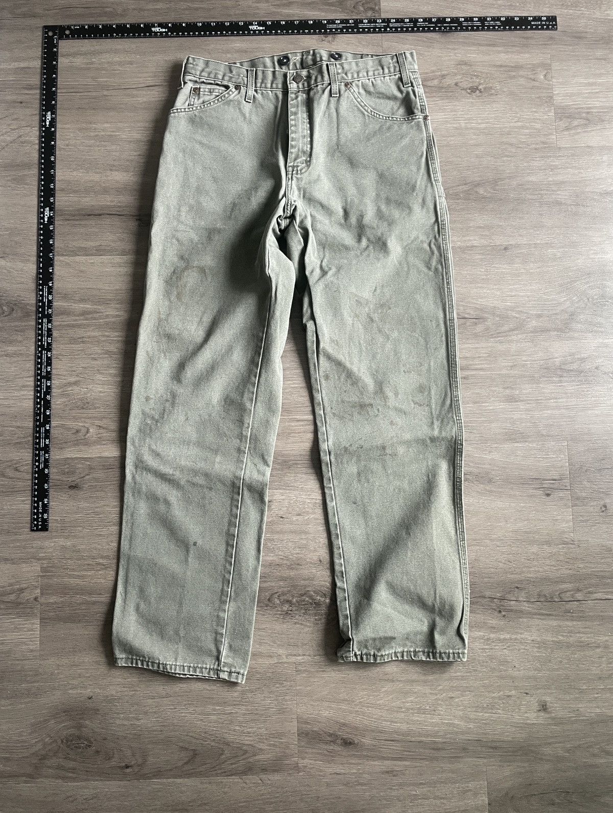Dickies Y2K Dickies “Carpenter Style” Green Canvas Pants (No Sz.) Size US 34 / EU 50 - 4 Thumbnail