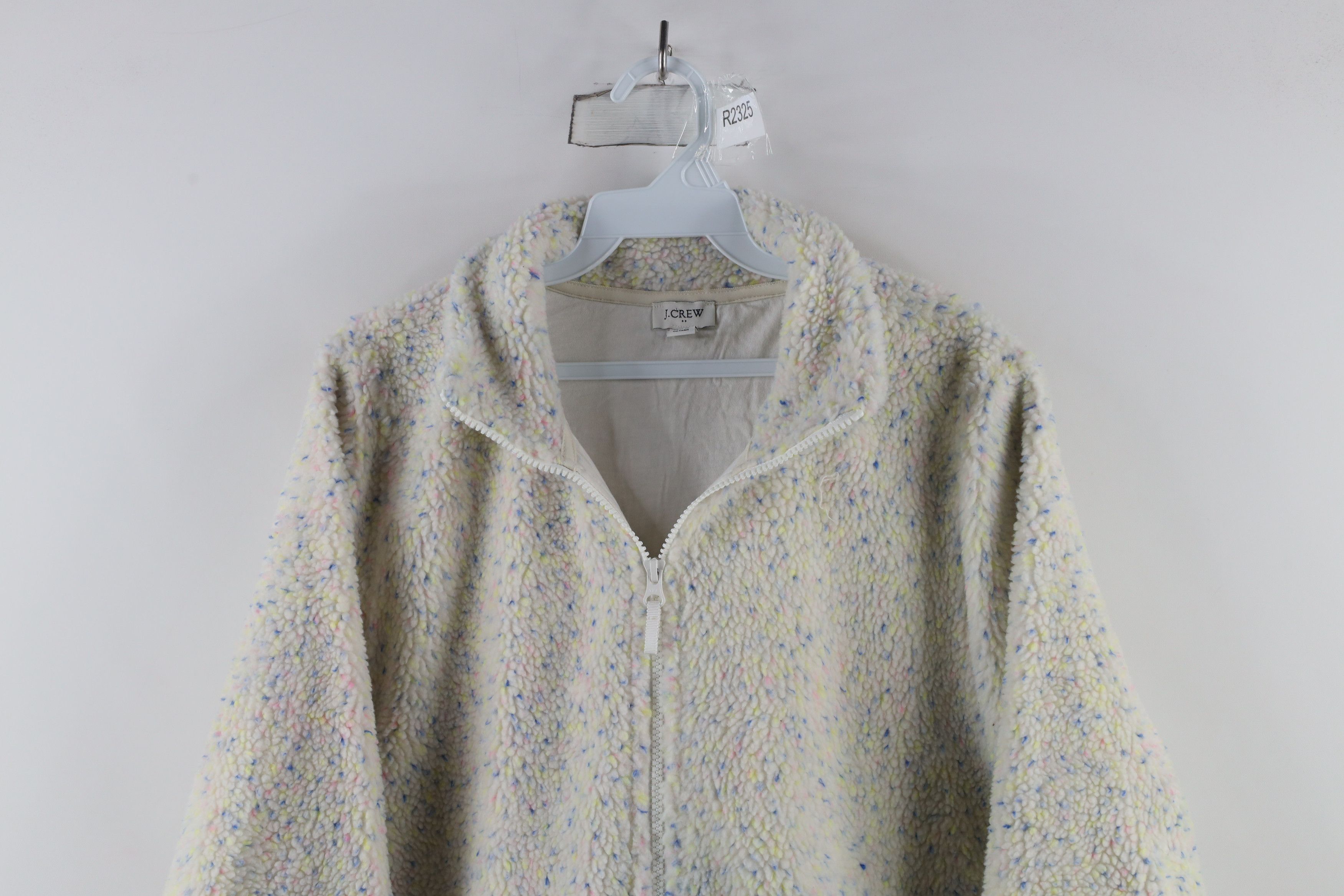 J.Crew × Vintage J Crew Fleck Deep Pile Fleece Full Zip Jacket Polyester Size M / US 6-8 / IT 42-44 - 2 Thumbnail