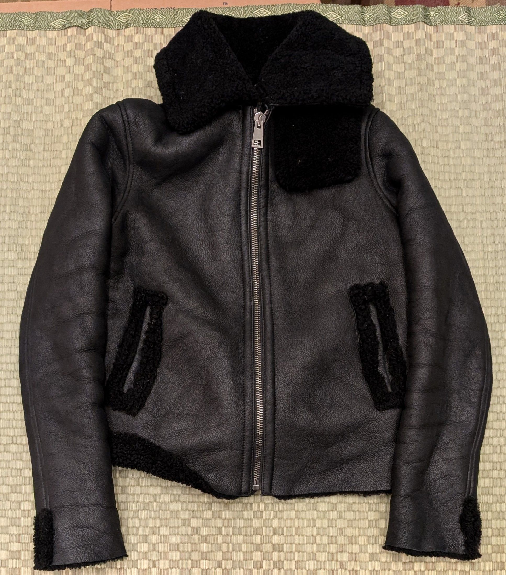Iris & Ink 100% Shearling Jacket Size 12 Made in Italy