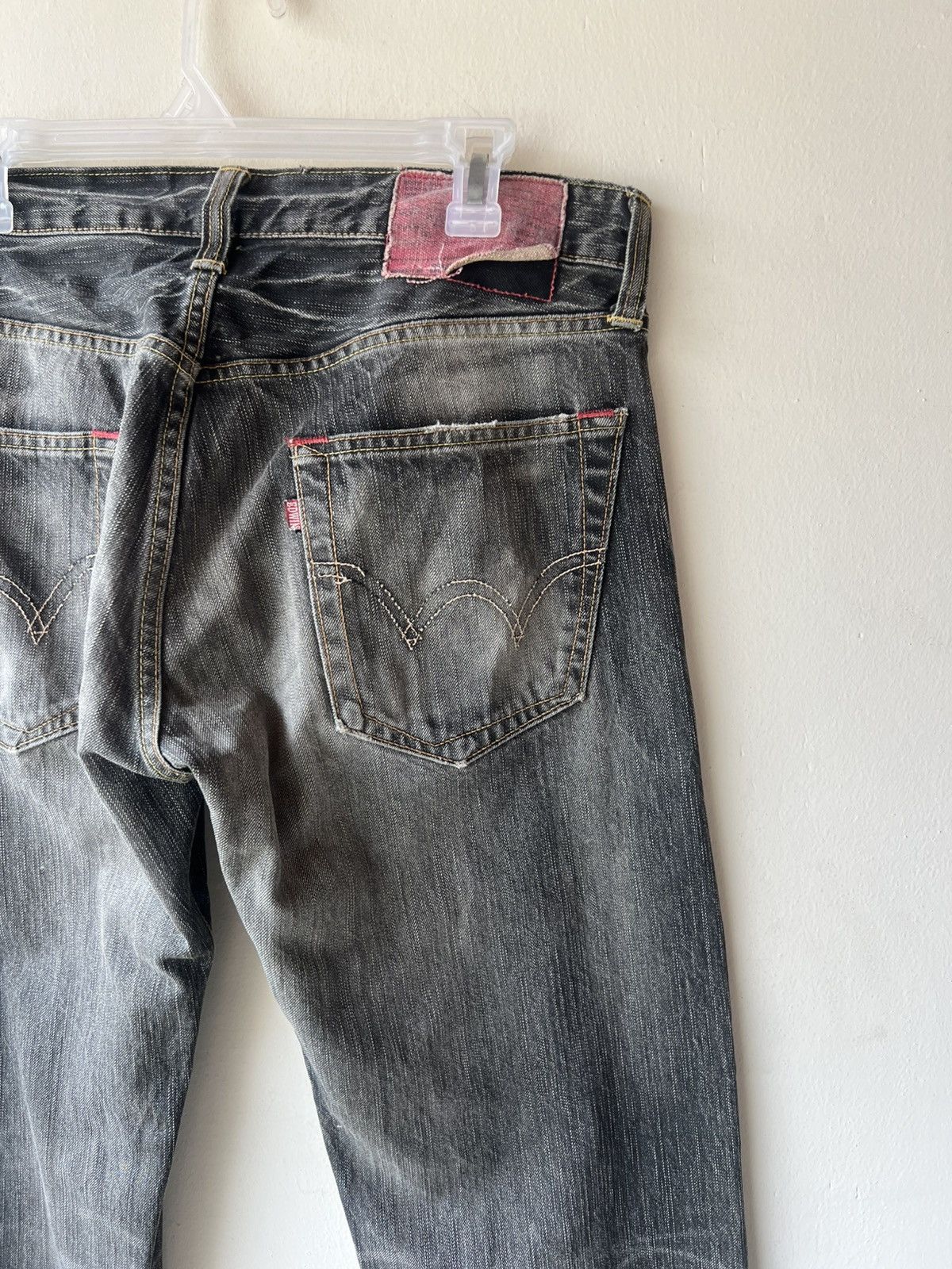 Edwin Vintage Y2K 2000s Edwin Fade Black Denim Loose Jeans Size US 31 - 20 Thumbnail