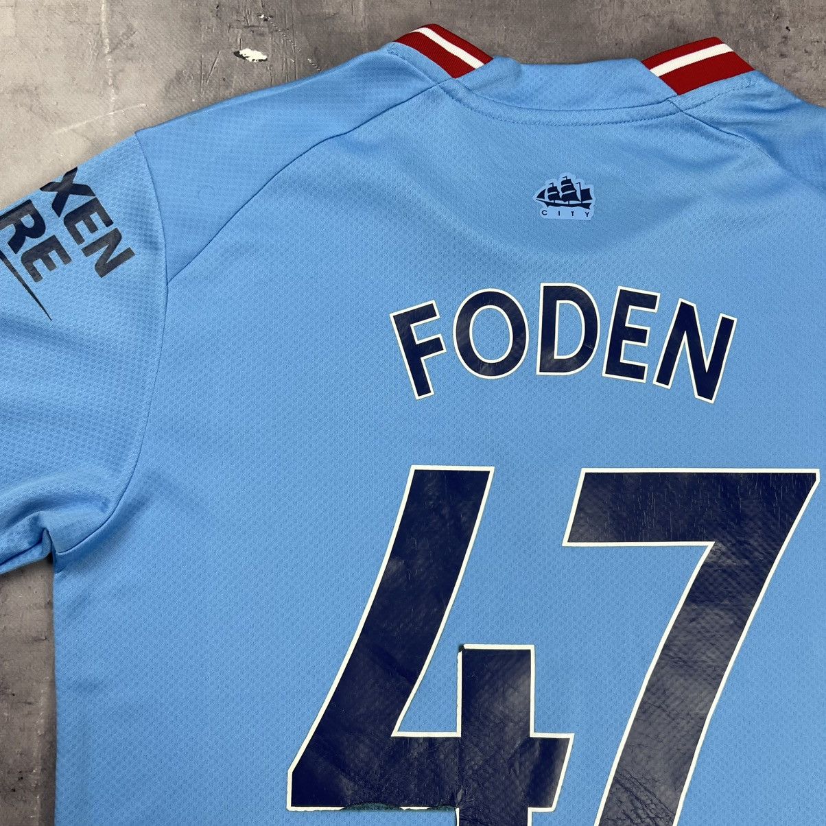 Puma Rare! Foden 47 Puma Manchester City Soccer Jersey Shirt 00s Size US M / EU 48-50 / 2 - 13 Thumbnail