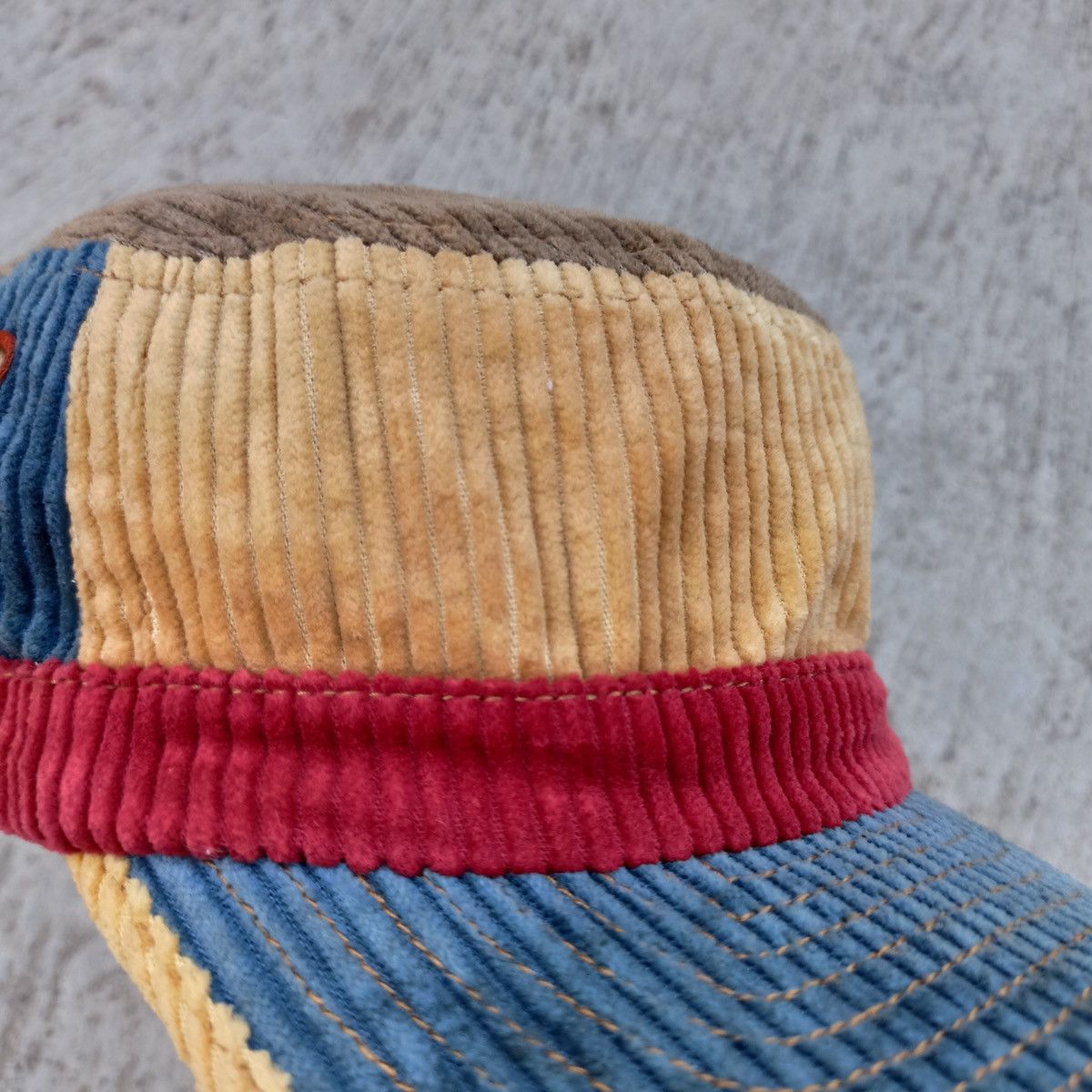 Other UNIQUE corduroy Patchwork cadet hat by grace Size ONE SIZE - 11 Thumbnail