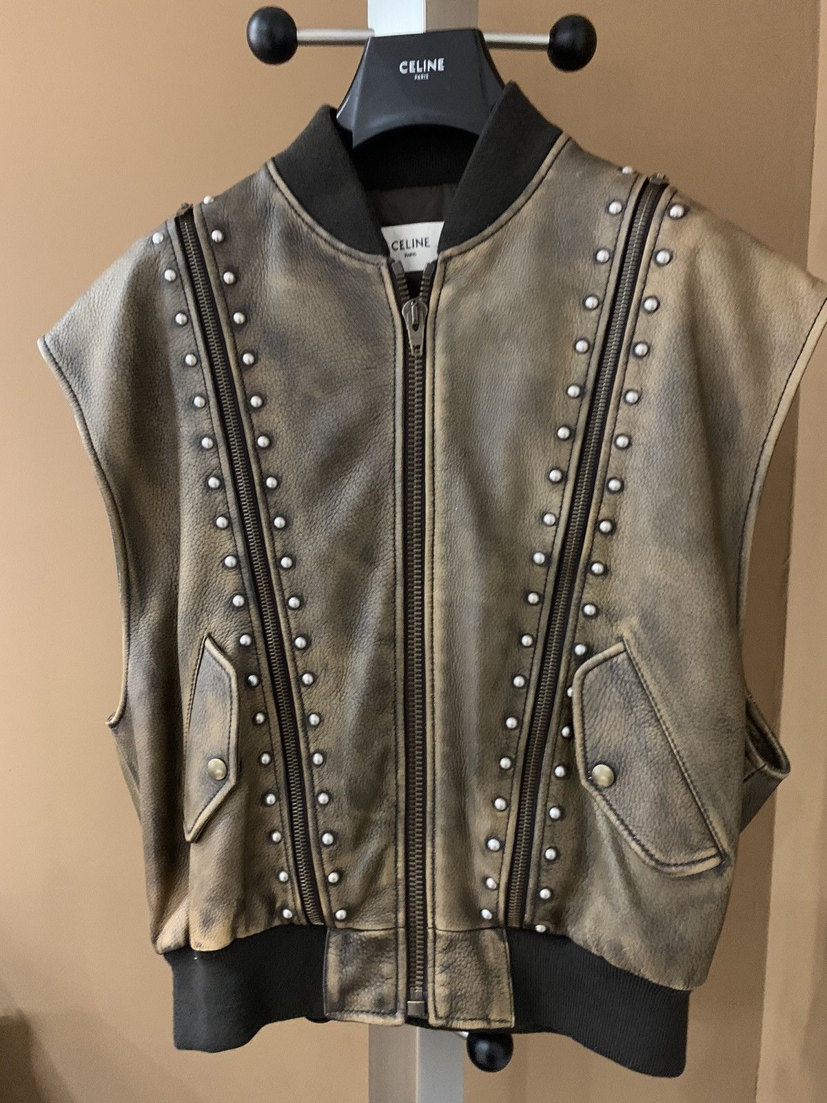 Celine Celine 2021FW Studded Deerskin Vest Size US M / EU 48-50 / 2 - 1 Thumbnail