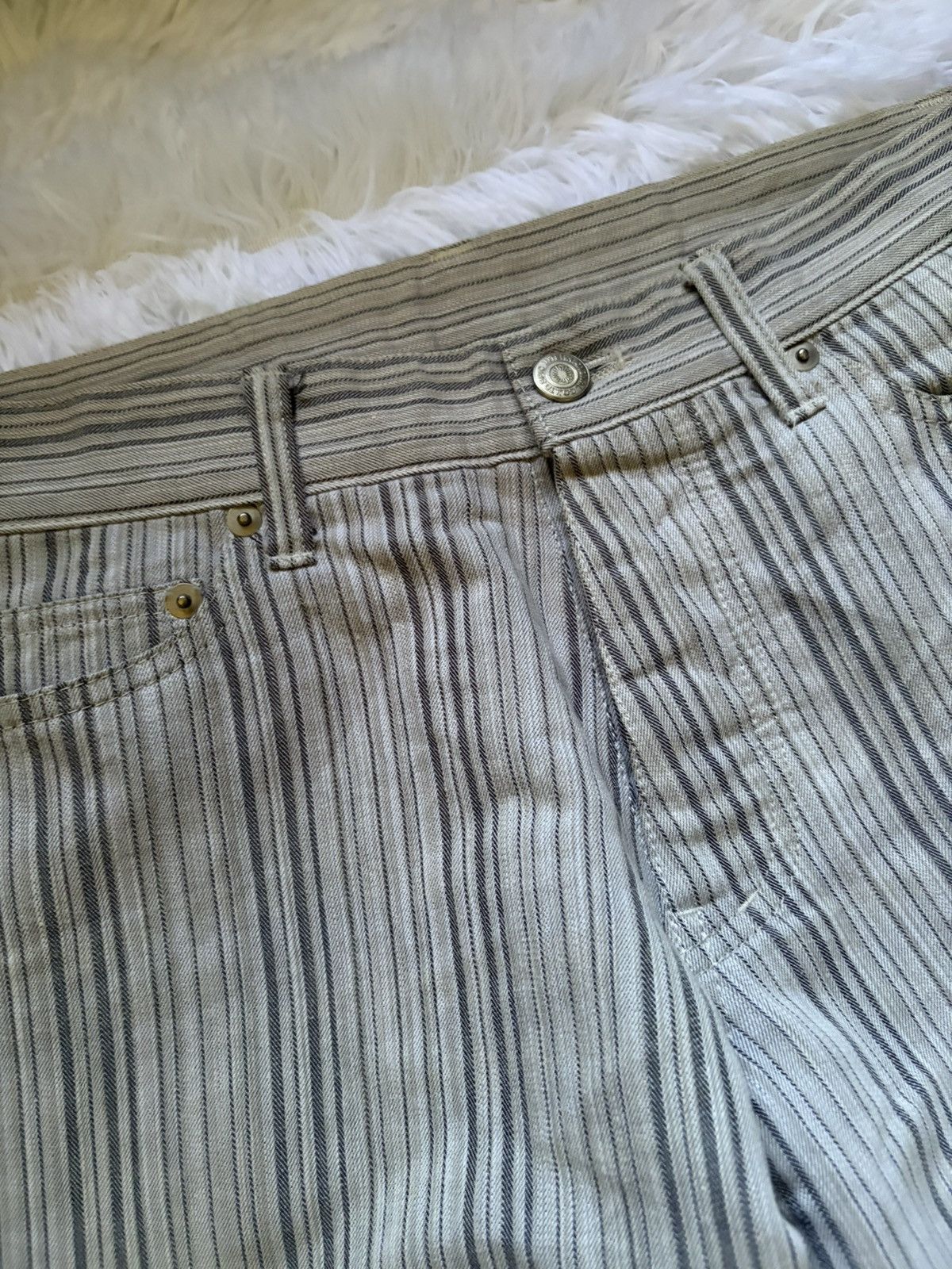 Tornado Mart Flared Tornado Mart stripe denim Size US 31 - 3 Thumbnail