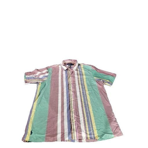 Polo Ralph Lauren Polo Ralph Lauren Classic Fit Sz M Striped Button Up Short S Size US M / EU 48-50 / 2 - 1 Thumbnail