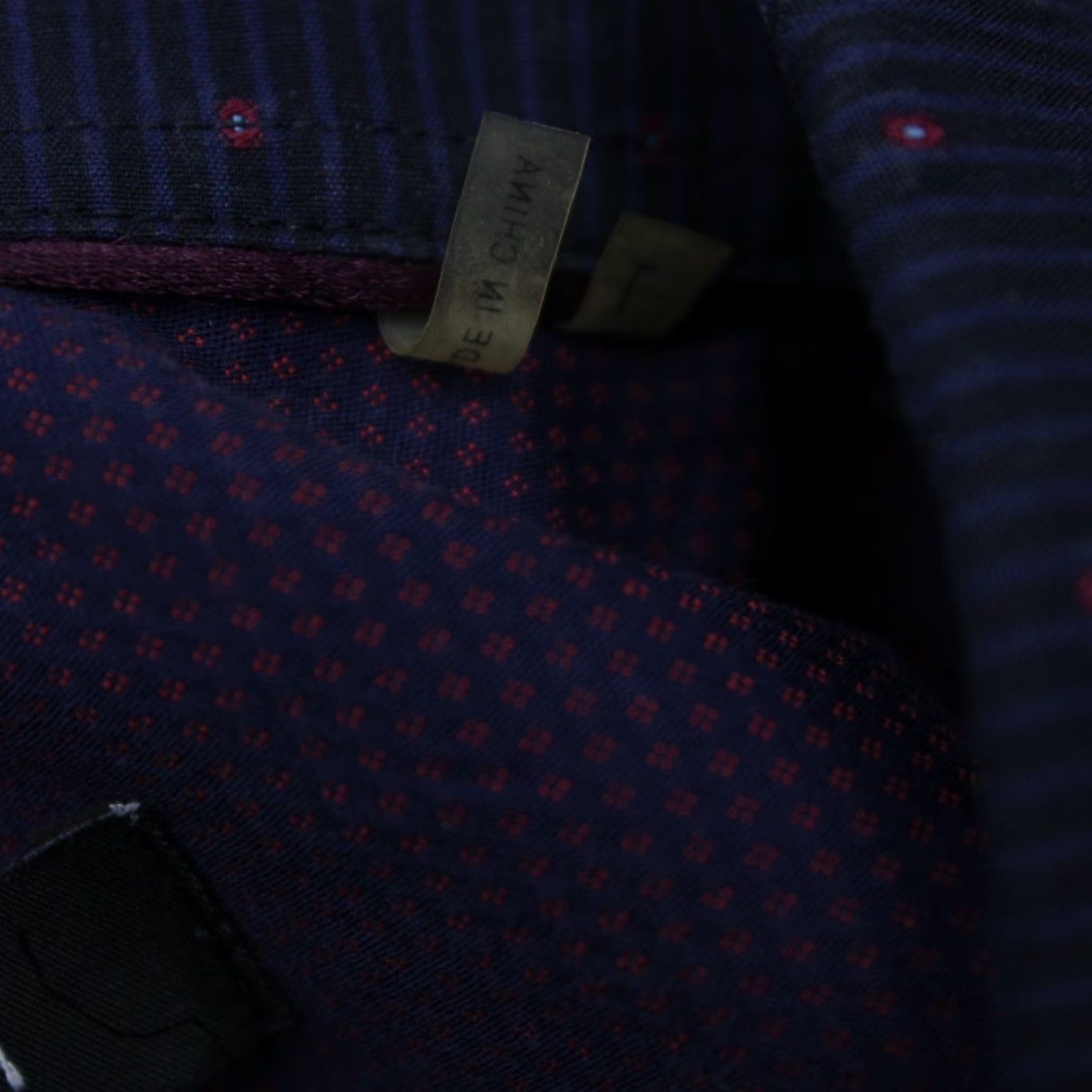 BUGATCHI Bugatchi Shirt Mens Large Blue/Purple Geometric Button-Up Long Sleeve Size US L / EU 52-54 / 3 - 7 Thumbnail