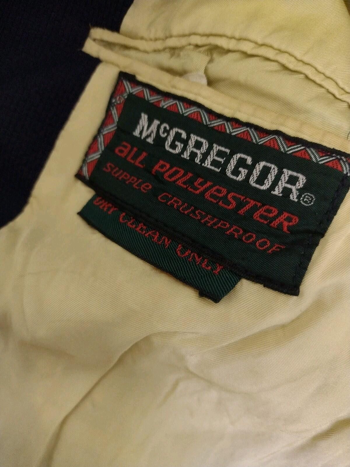 McGregor VTG 60s McGregor Navy Poly Blazer 2 Button Gold Crest 44R Size US M / EU 48-50 / 2 - 9 Thumbnail