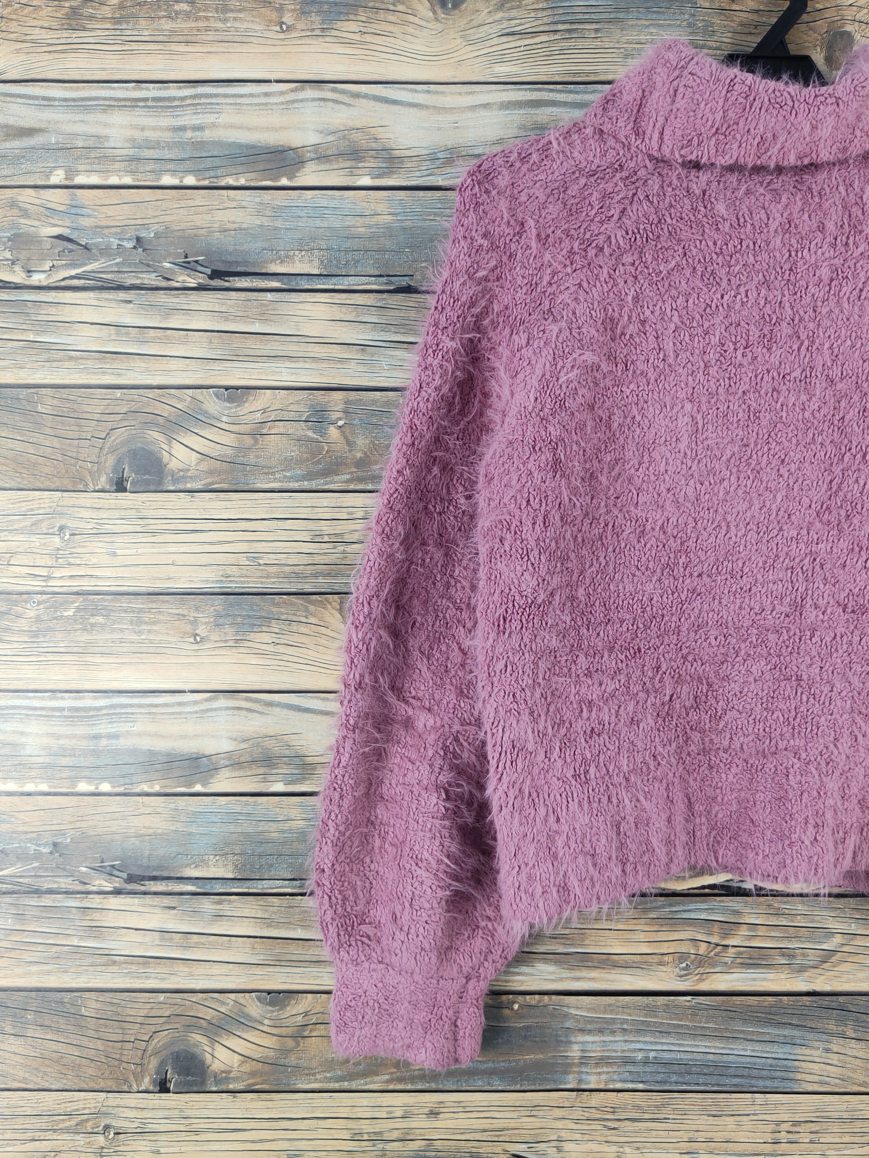 Vintage Urbanity Purple Shag Shaggy Fur Mohair Knitwear #W2127 Size M / US 6-8 / IT 42-44 - 8 Thumbnail