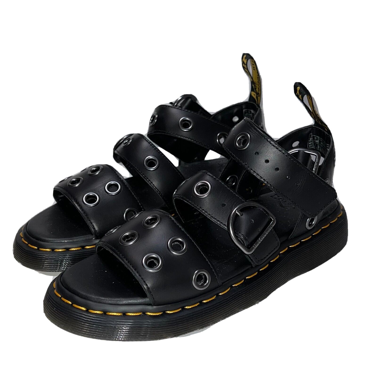 Dr. Martens Women's Size 9 Dr. Martens Gryphon HDW Black Leather Sandals Size US 9 / IT 39 - 8 Thumbnail