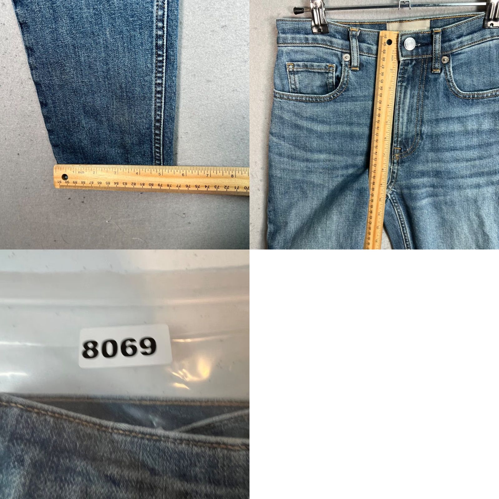 Everlane Everlane The Cheeky Jean Womens High-Rise Skinny Denim Size 24 Tall Blue 5-Pocket Stretch Jeans Womens Jeans Size 42" / US 20 - 8 Thumbnail