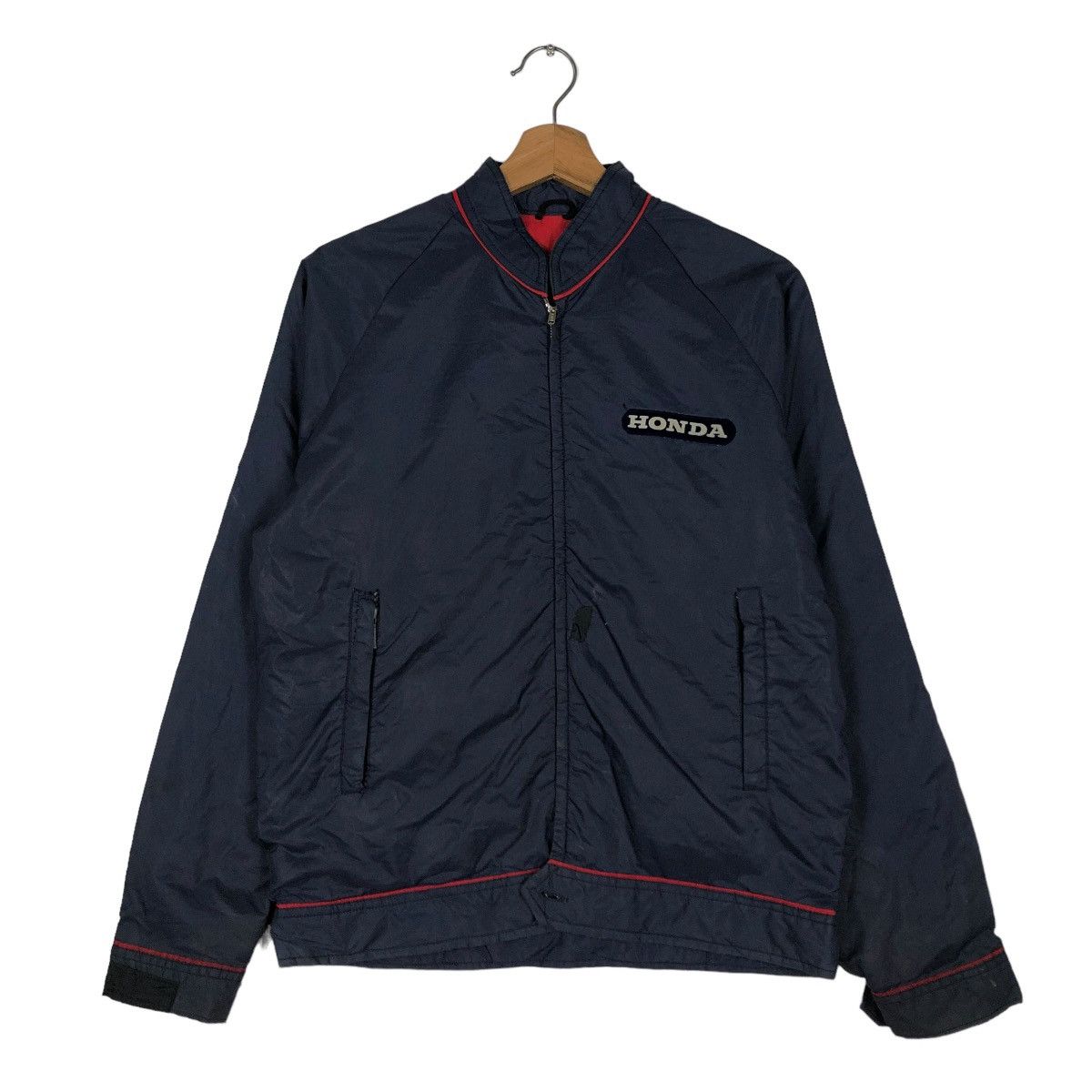 Japanese Brand 🔥VINTAGE ZIPPER BIKER JACKET HONDA BIG LOGO RACING Size US M / EU 48-50 / 2 - 1 Thumbnail