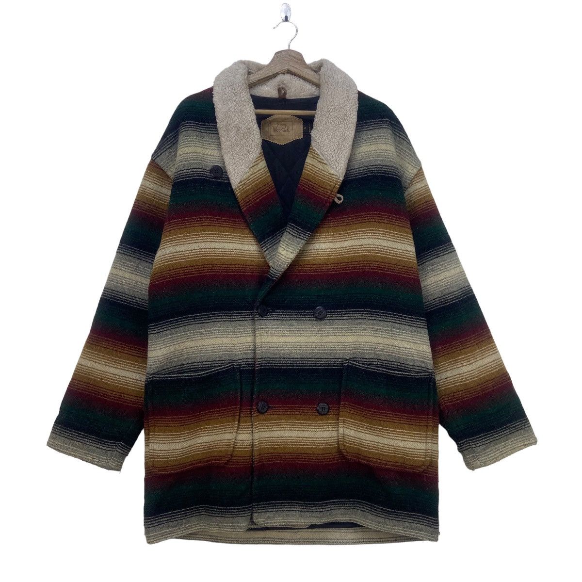 Woolrich Woolen Mills Vintage Woolrich Double Breasted Wool Heavy Coat Size US M / EU 48-50 / 2 - 2 Thumbnail