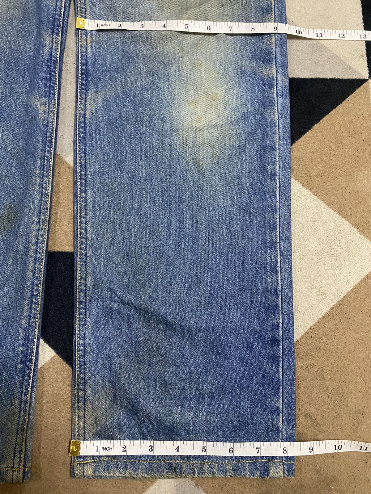 Lee Vintage Lee Mud Wash Distressed Loose Jeans Size US 33 - 15 Thumbnail