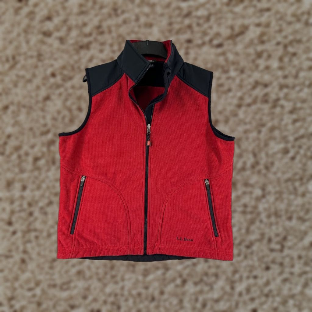 Vintage VINTAGE L.L. Bean Vest Womens M Red Black Full Zip 100% Polyester Fleece Line Vest Women M Red Black Zip Size M / US 6-8 / IT 42-44 - 1 Thumbnail