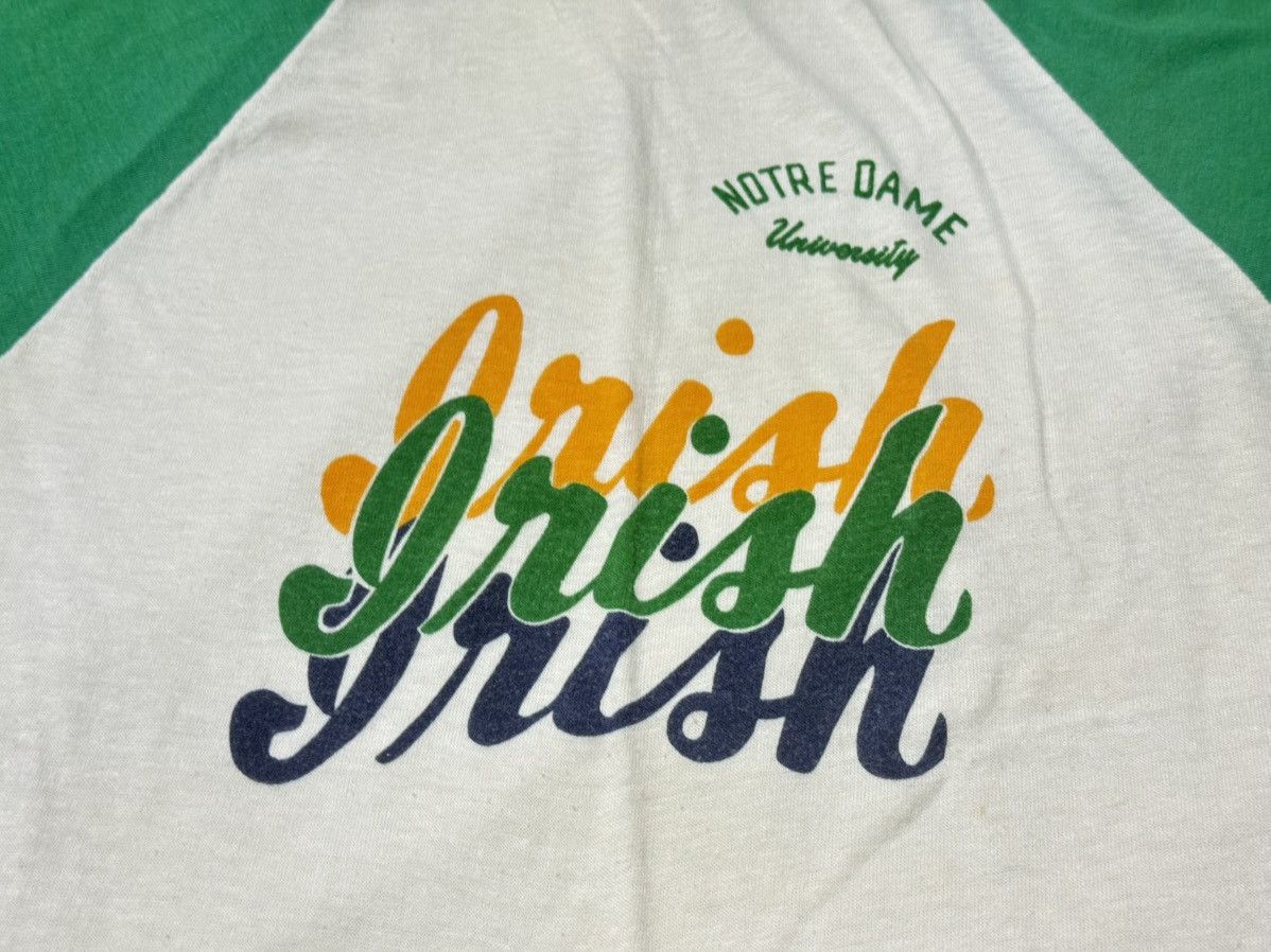 Vintage Vintage 80s Champion Notre Dame University Quarter Sleeve Size US M / EU 48-50 / 2 - 4 Thumbnail