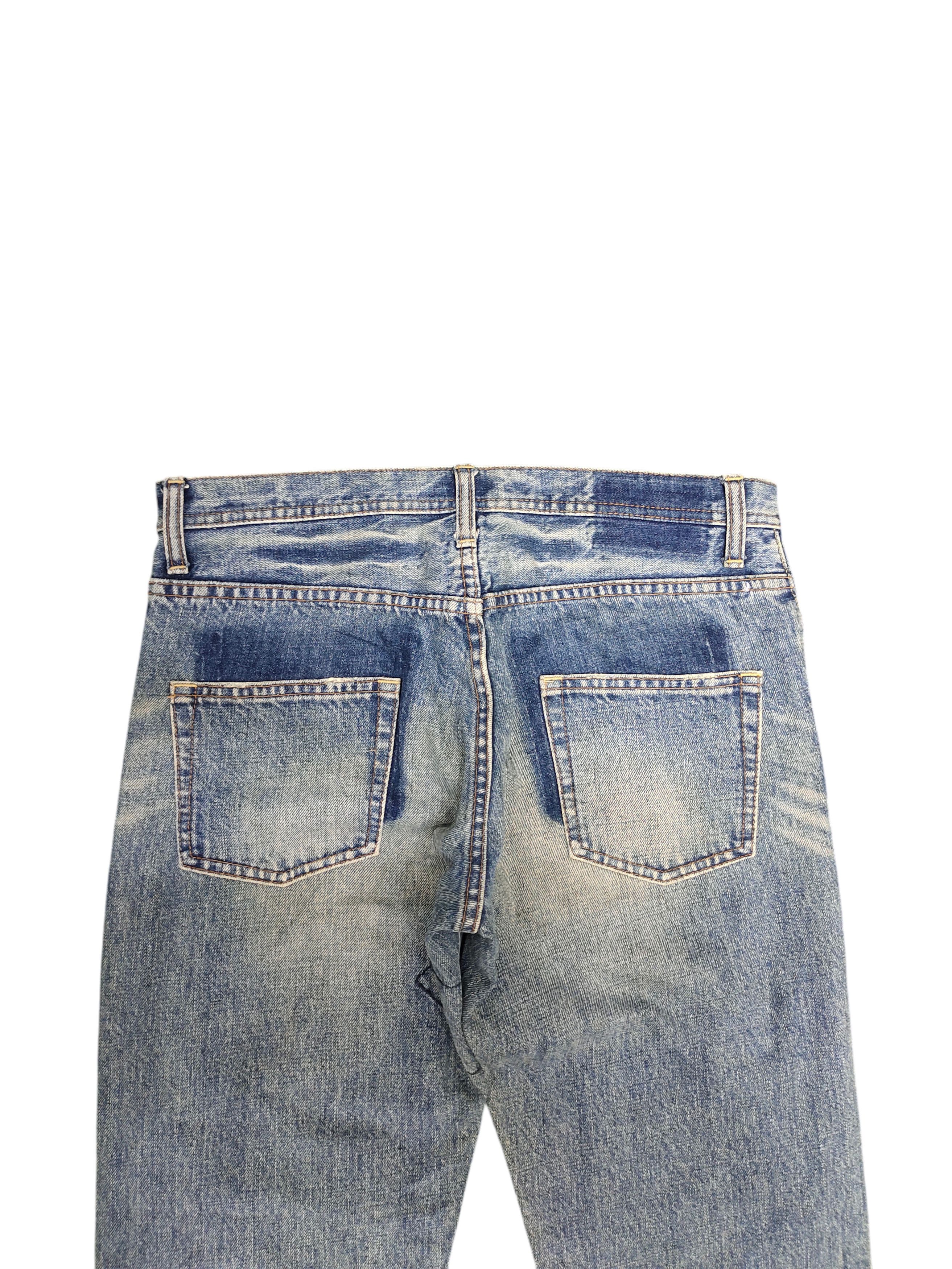 Japanese Brand Couch Japan Patchwork Clawmark Distress Faded Denim Jeans Size US 32 / EU 48 - 9 Thumbnail
