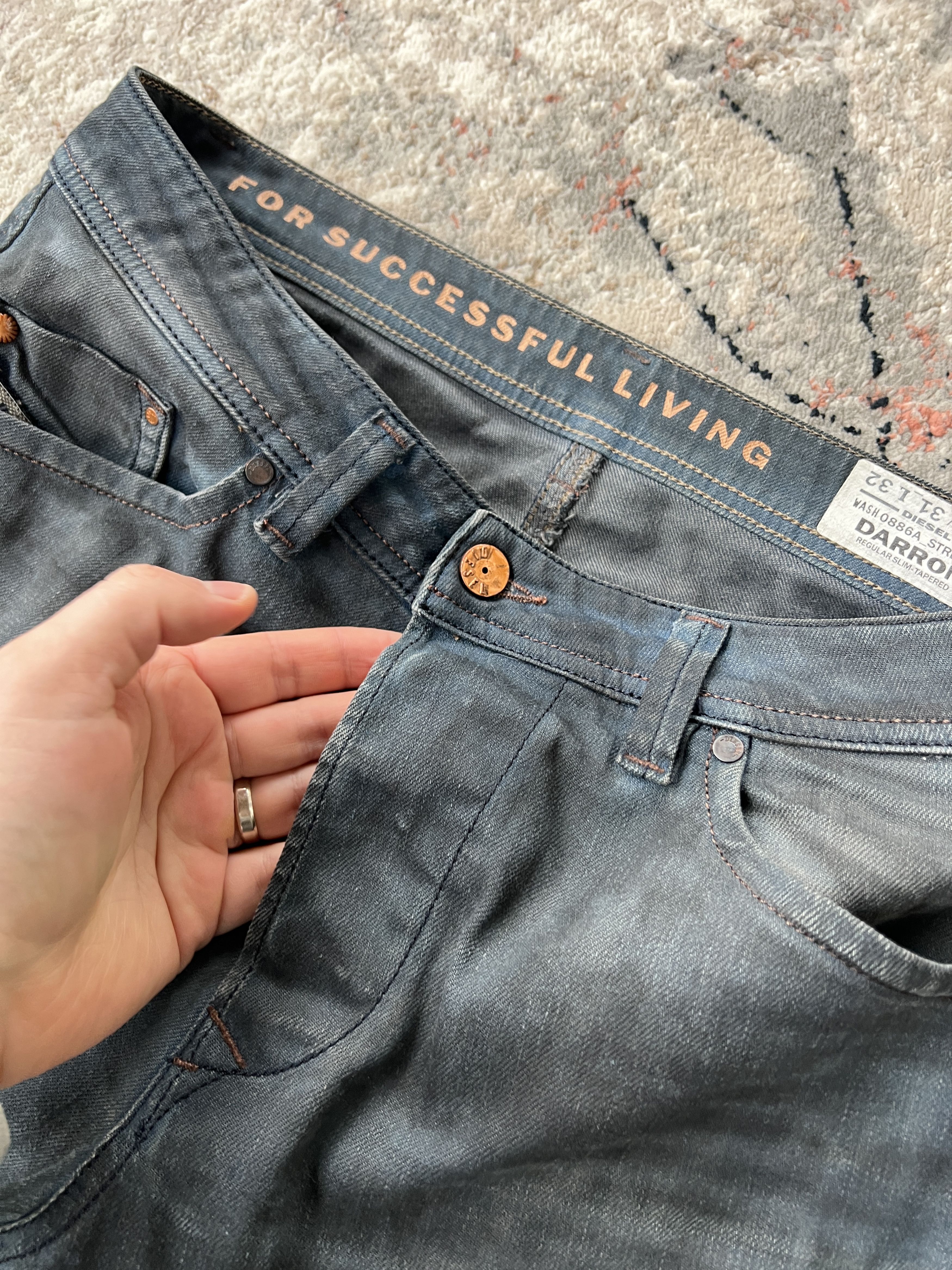 Diesel Diesel Darron Slim-Tapped Denim Pants Size US 31 - 5 Thumbnail