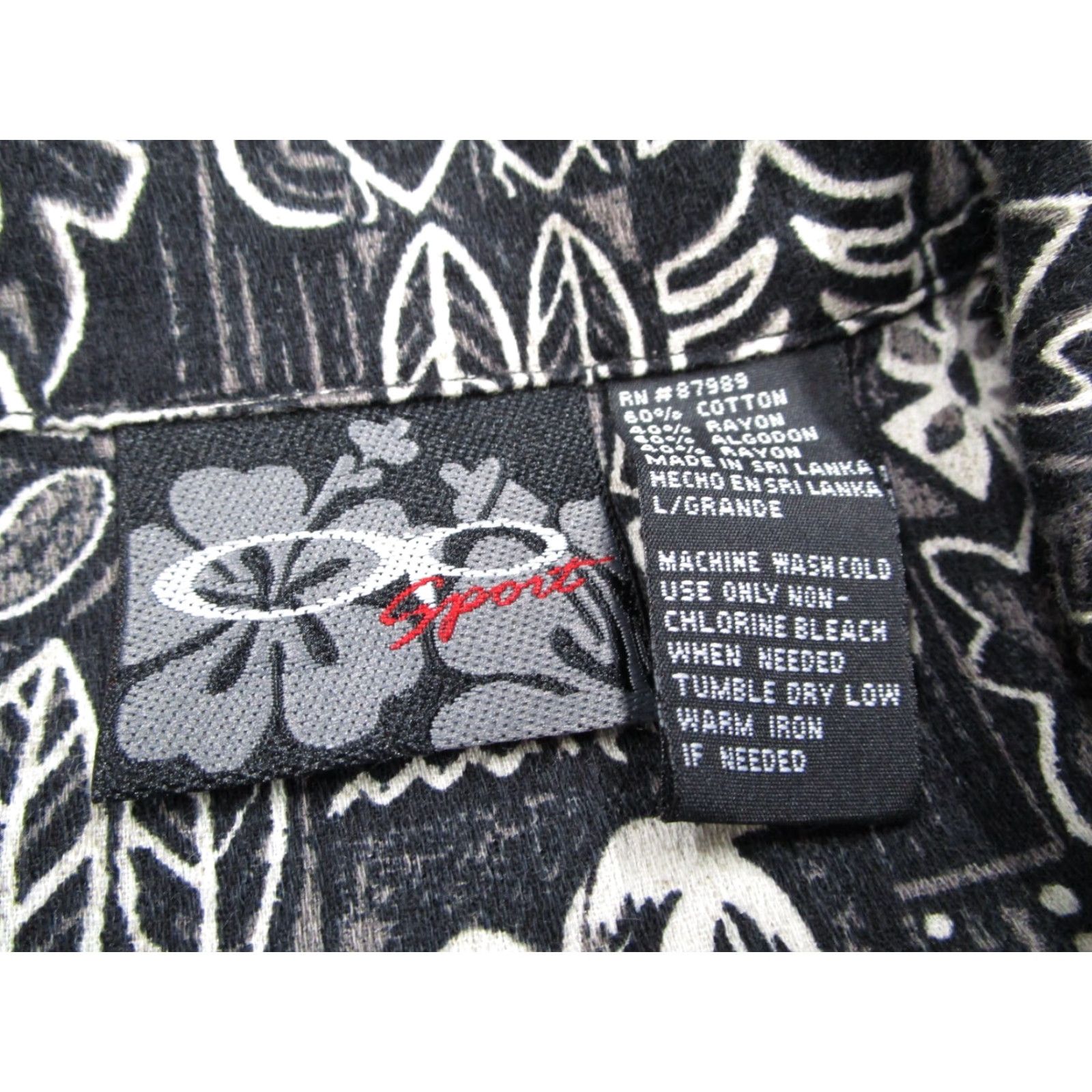 Ocean Pacific VINTAGE Ocean Pacific Shirt Mens L Black Button-Up Tiki Camp Hawaiian Y2K Size US L / EU 52-54 / 3 - 3 Thumbnail