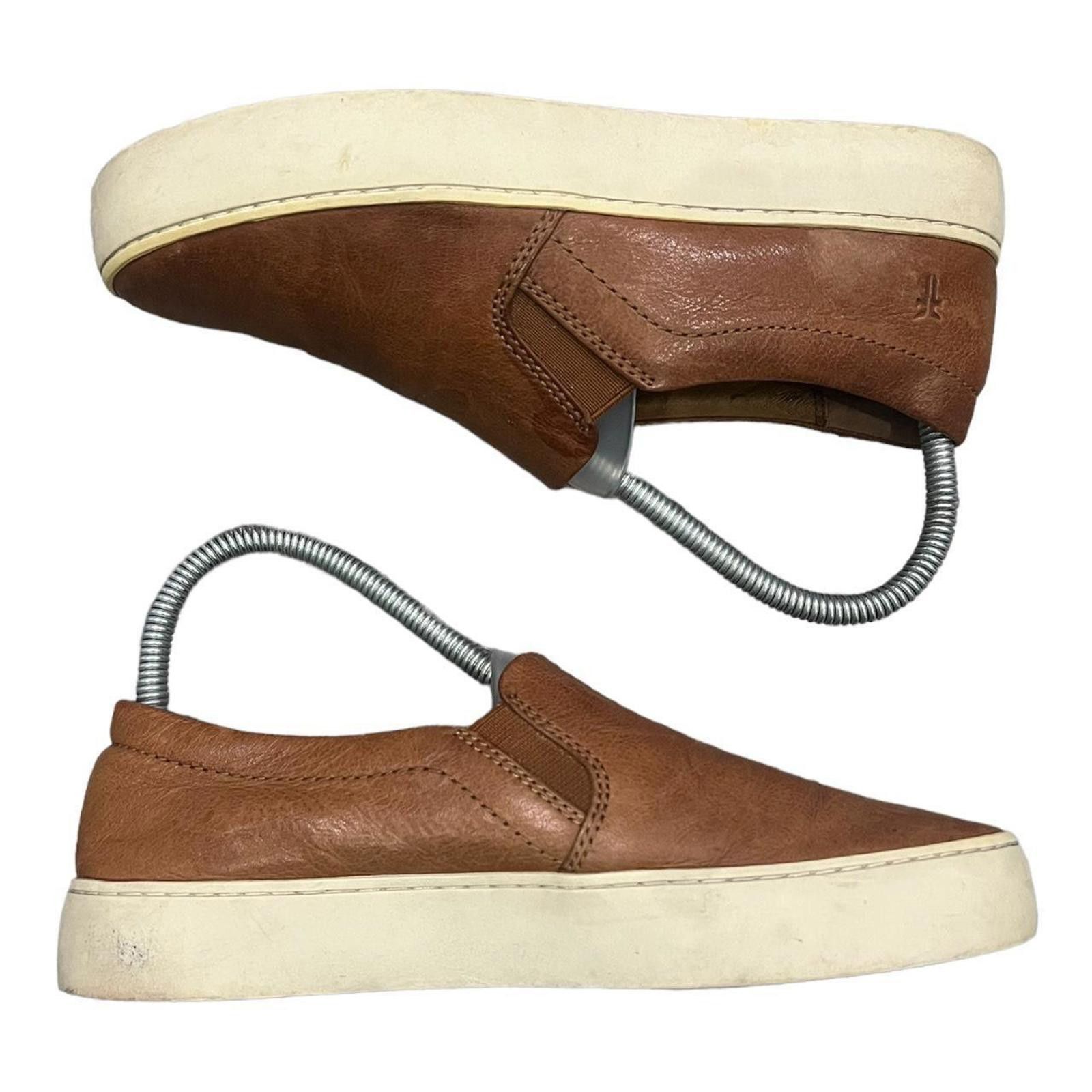 Frye Frye Lena Slip On Leather Shoe Brown Cognac Shoe Size US 6.5 / IT 36.5 - 3 Thumbnail
