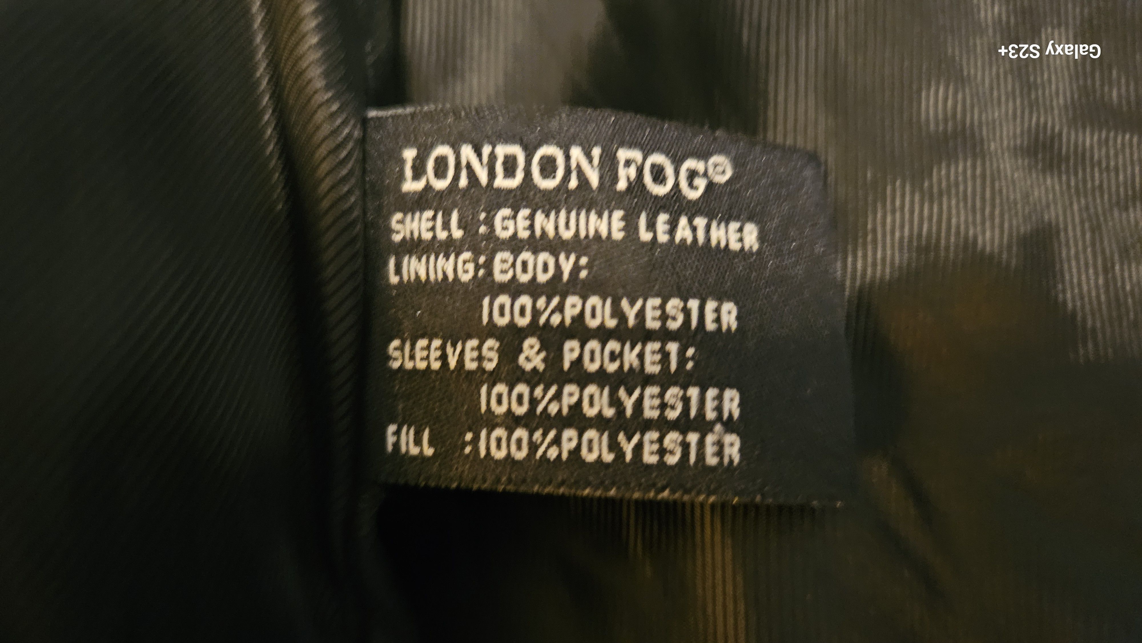 London Fog Men's Black Leather Jacket Size L. London Fog Size US L / EU 52-54 / 3 - 8 Thumbnail
