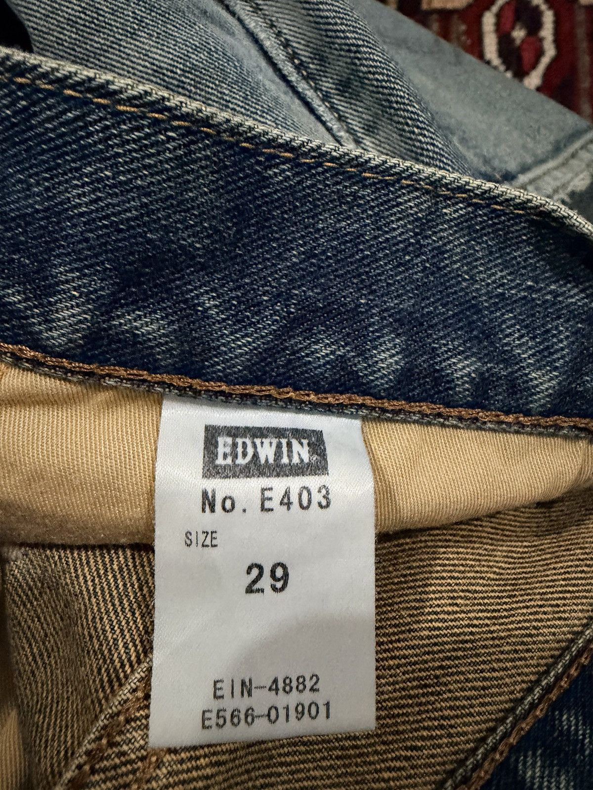 Edwin Vintage Edwin E403 Distressed Denim Made In Japan Size US 30 / EU 46 - 3 Thumbnail