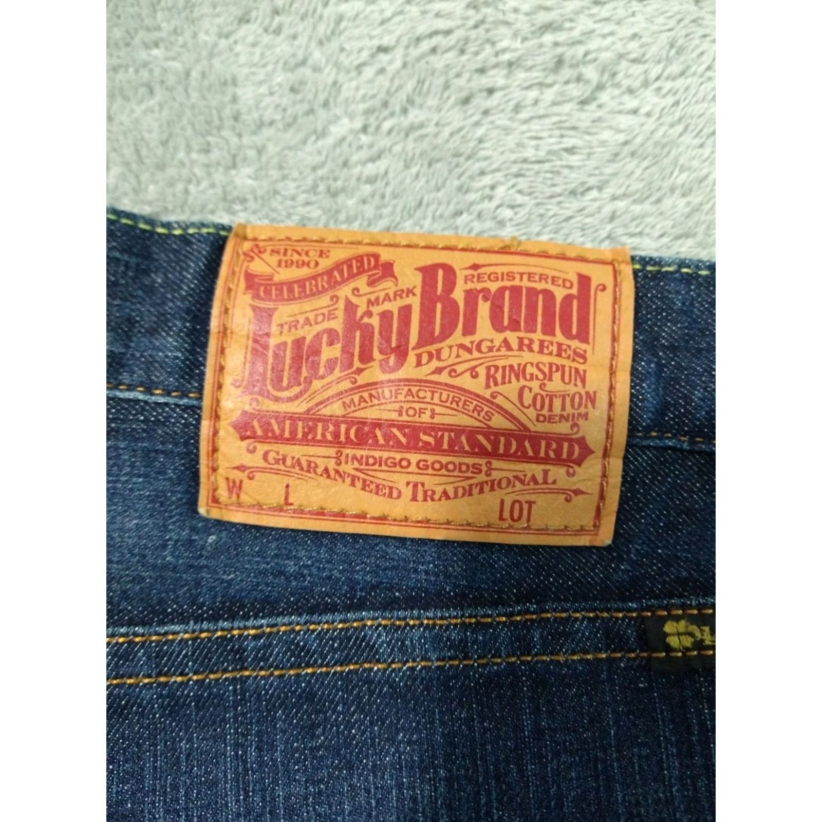 Lucky Brand VINTAGE Lucky Brand Jeans Mens 36x32 Blue Denim Dungarees Classic Fit Dark Wash Shirt Mens Jeans 36in Blue Rockabilly 90s Womens? Size US 36 / EU 52 - 7 Thumbnail
